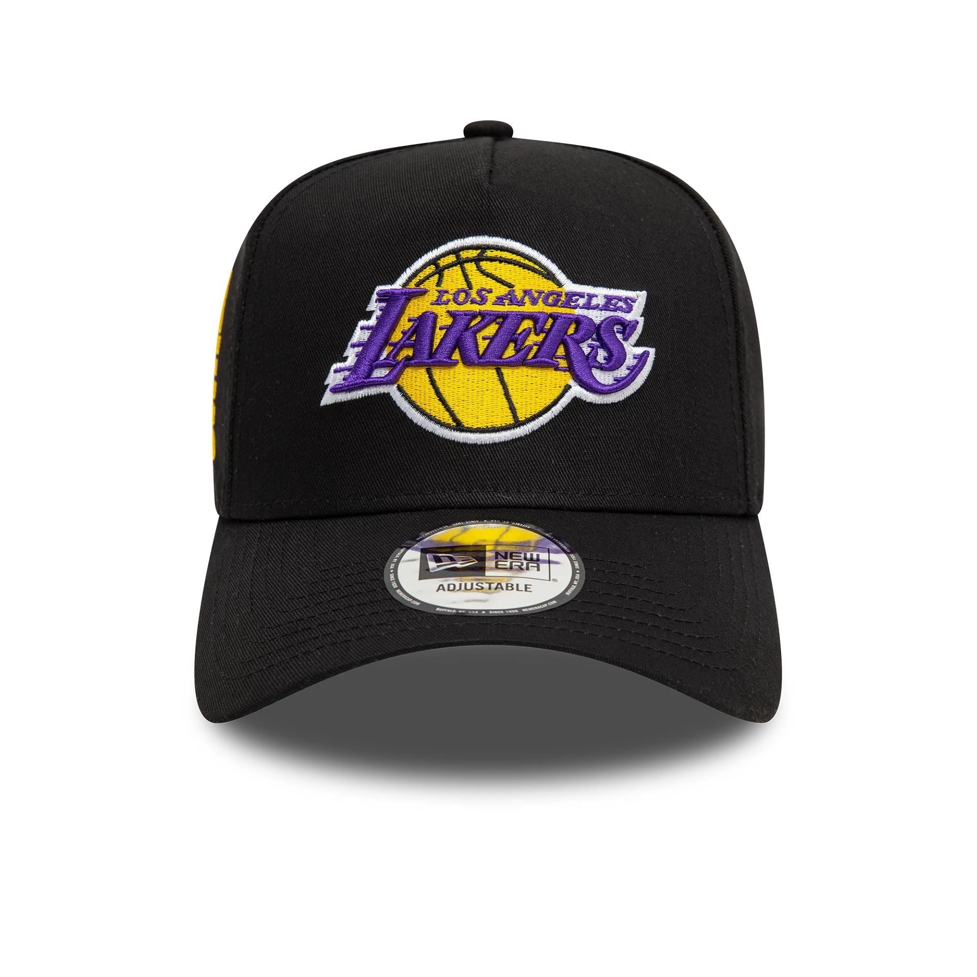 This is a LA Lakers NBA Patch Black 9FORTY A-Frame Adjustable Cap 2