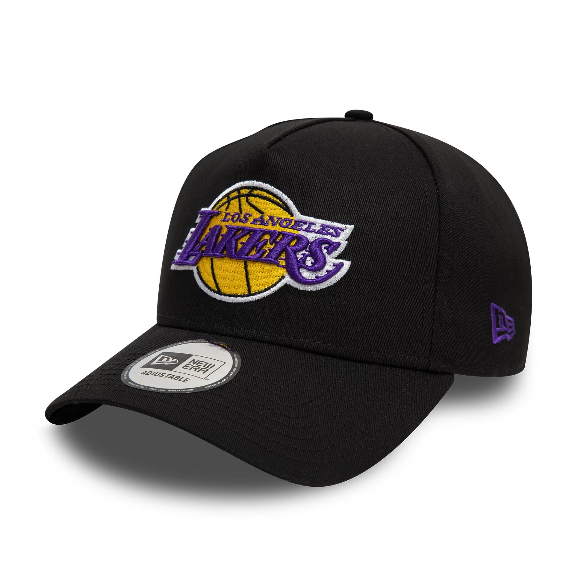 This is a LA Lakers NBA Patch Black 9FORTY A-Frame Adjustable Cap 3