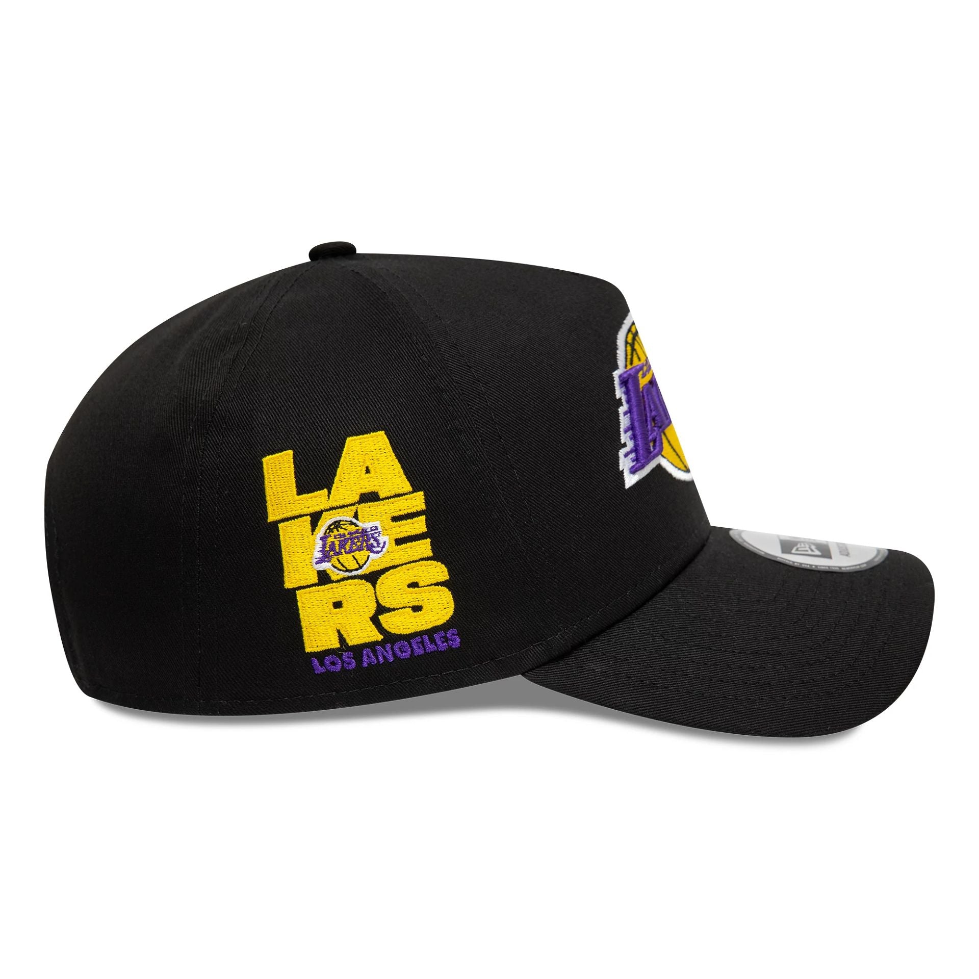 This is a LA Lakers NBA Patch Black 9FORTY A-Frame Adjustable Cap 4