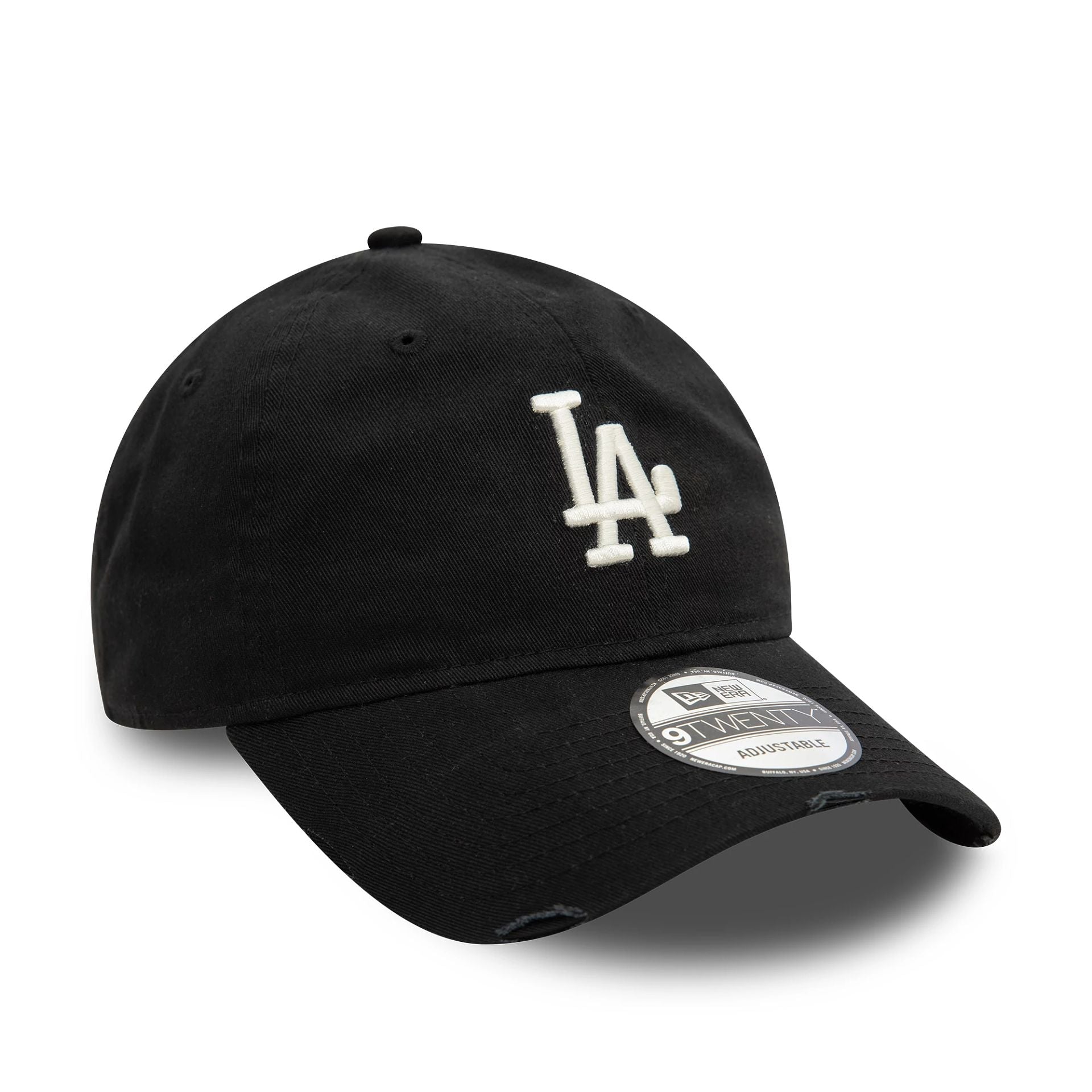 This is a LA Dodgers Distressed Black 9TWENTY Adjustable Cap 3