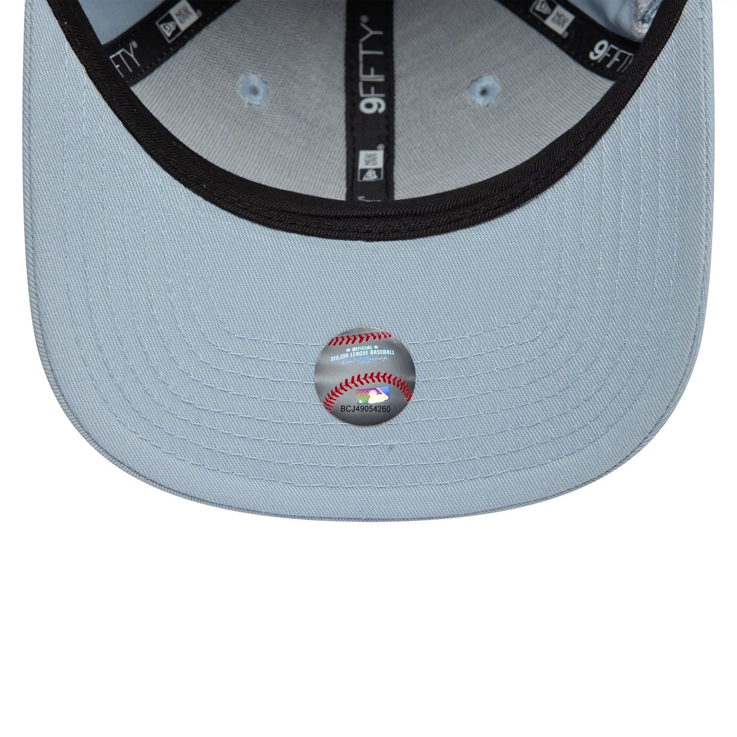 This is a New York Yankees World Series Pastel Blue 9FIFTY Original Fit Snapback Adjustable Cap 6