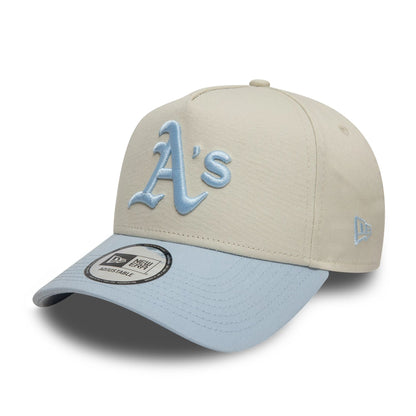 This is a Oakland Athletics World Series Patch Cream 9FORTY A-Frame Adjustable Cap 3