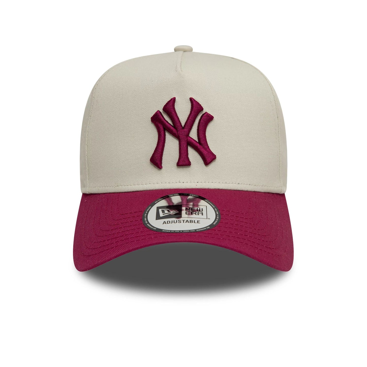 This is a New York Yankees World Series Patch Cream 9FORTY A-Frame Adjustable Cap 2