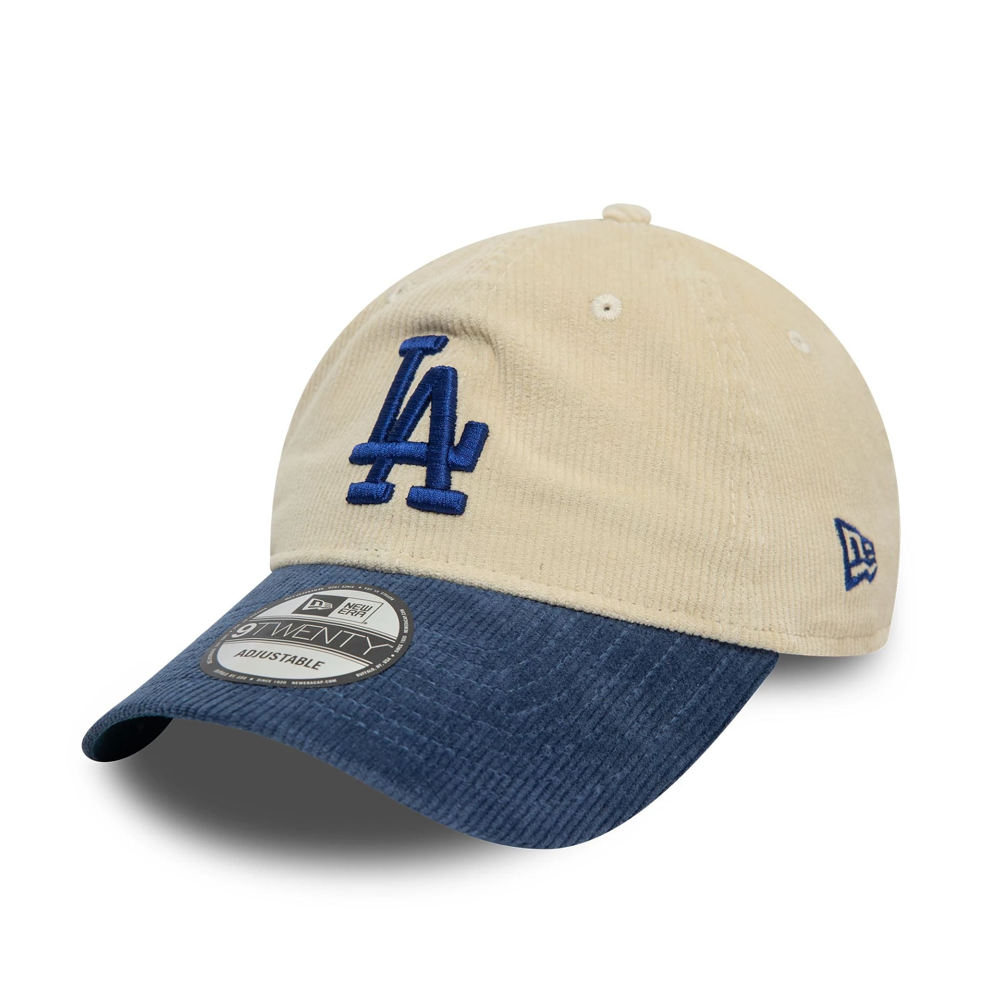 This is a LA Dodgers Block Cord Cream 9TWENTY Adjustable Cap 1