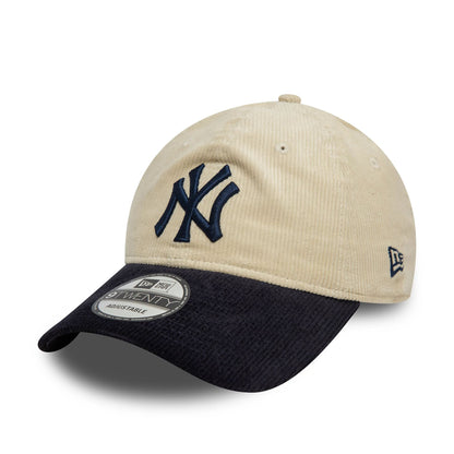 This is a New York Yankees Block Cord Cream 9TWENTY Adjustable Cap 1