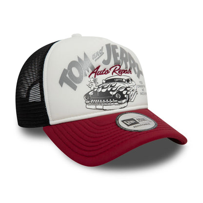 This is a Tom & Jerry White 9FORTY A-Frame Trucker Adjustable Cap 3