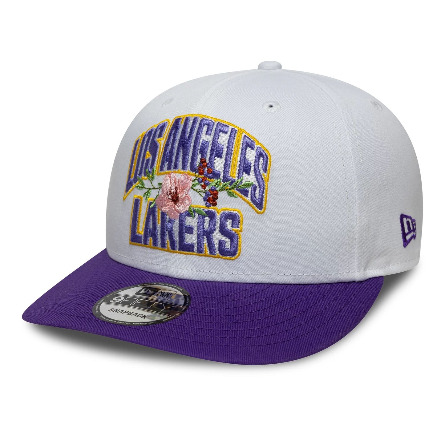 This is a LA Lakers NBA Wordmark White 9FIFTY Snapback Adjustable Cap 3