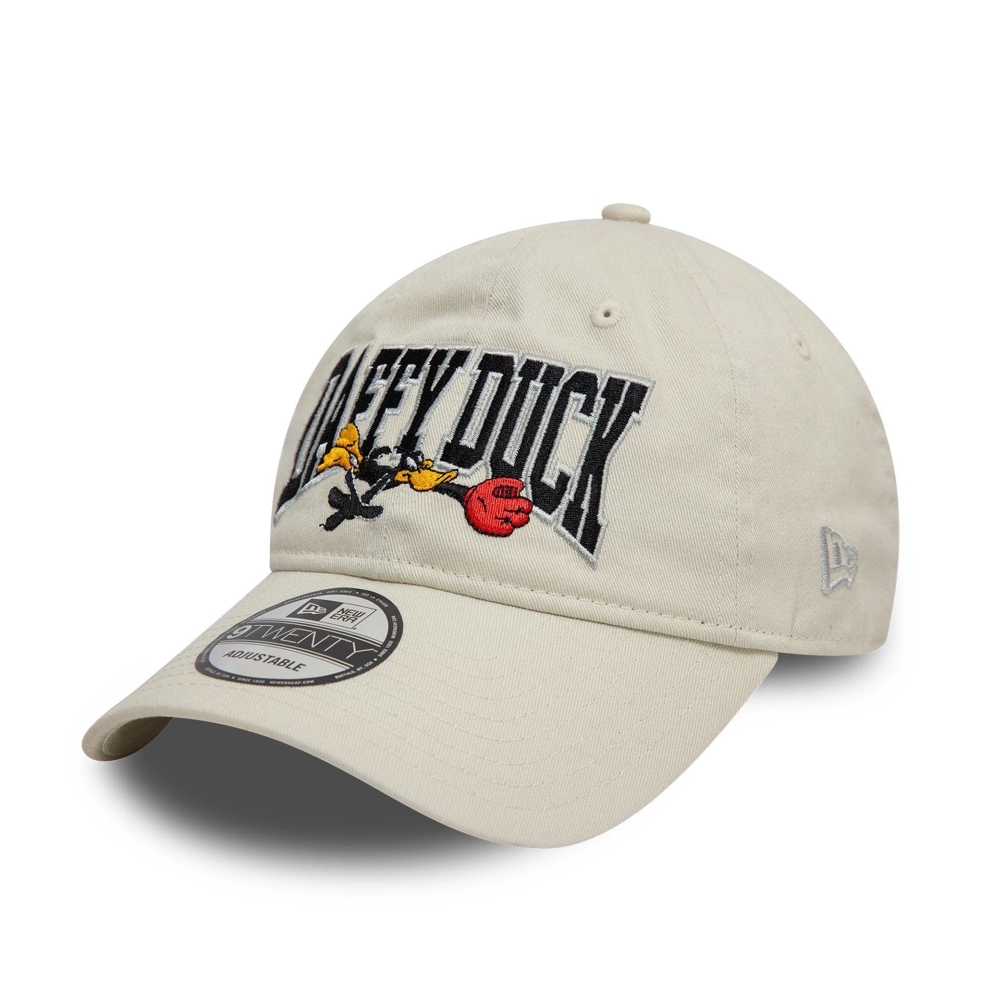 This is a Daffy Duck Warner Brothers Washed Cream 9TWENTY Adjustable Cap 1