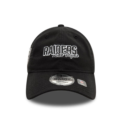 This is a Las Vegas Raiders NFL Script Black 9TWENTY Adjustable Cap 2