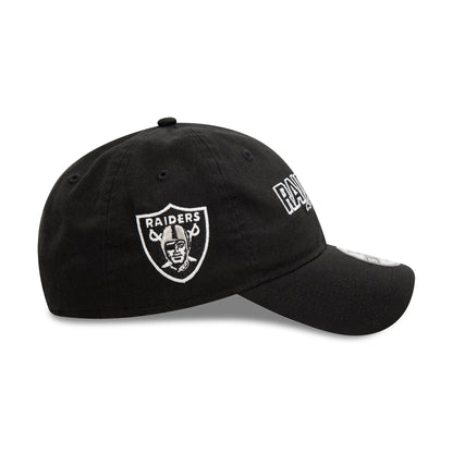 This is a Las Vegas Raiders NFL Script Black 9TWENTY Adjustable Cap 6