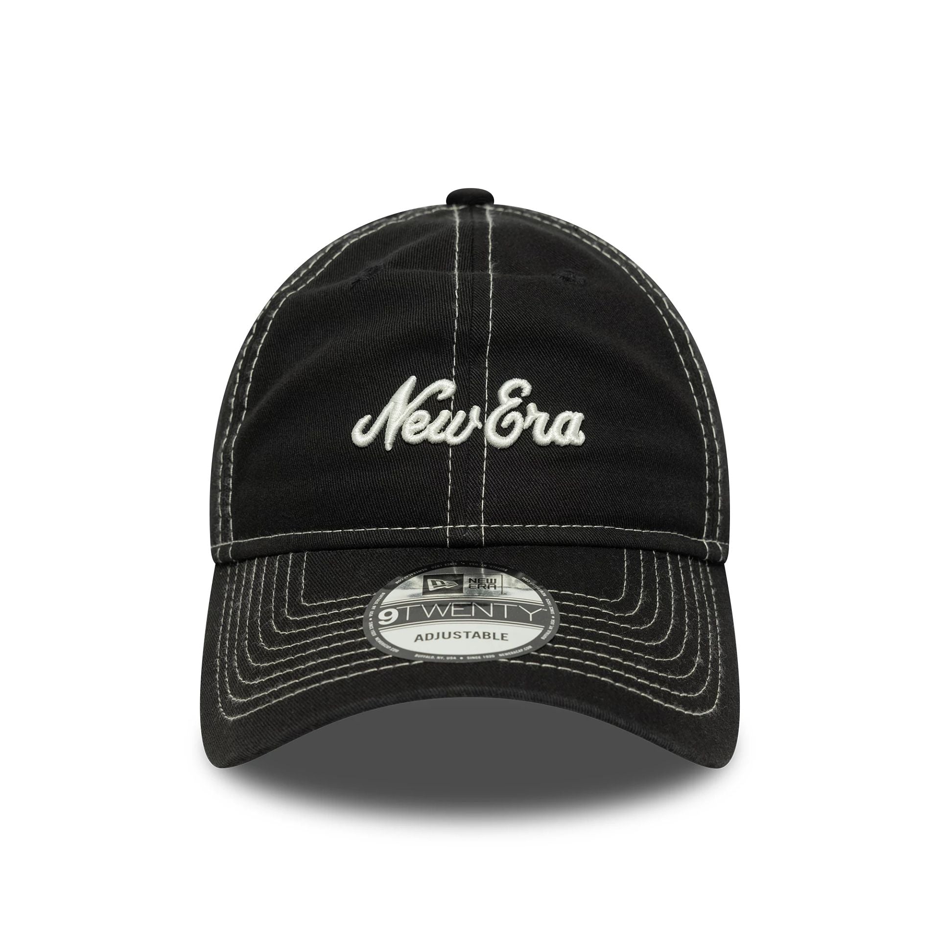 This is a New Era Contrast Stitch Black 9TWENTY Adjustable Cap 2