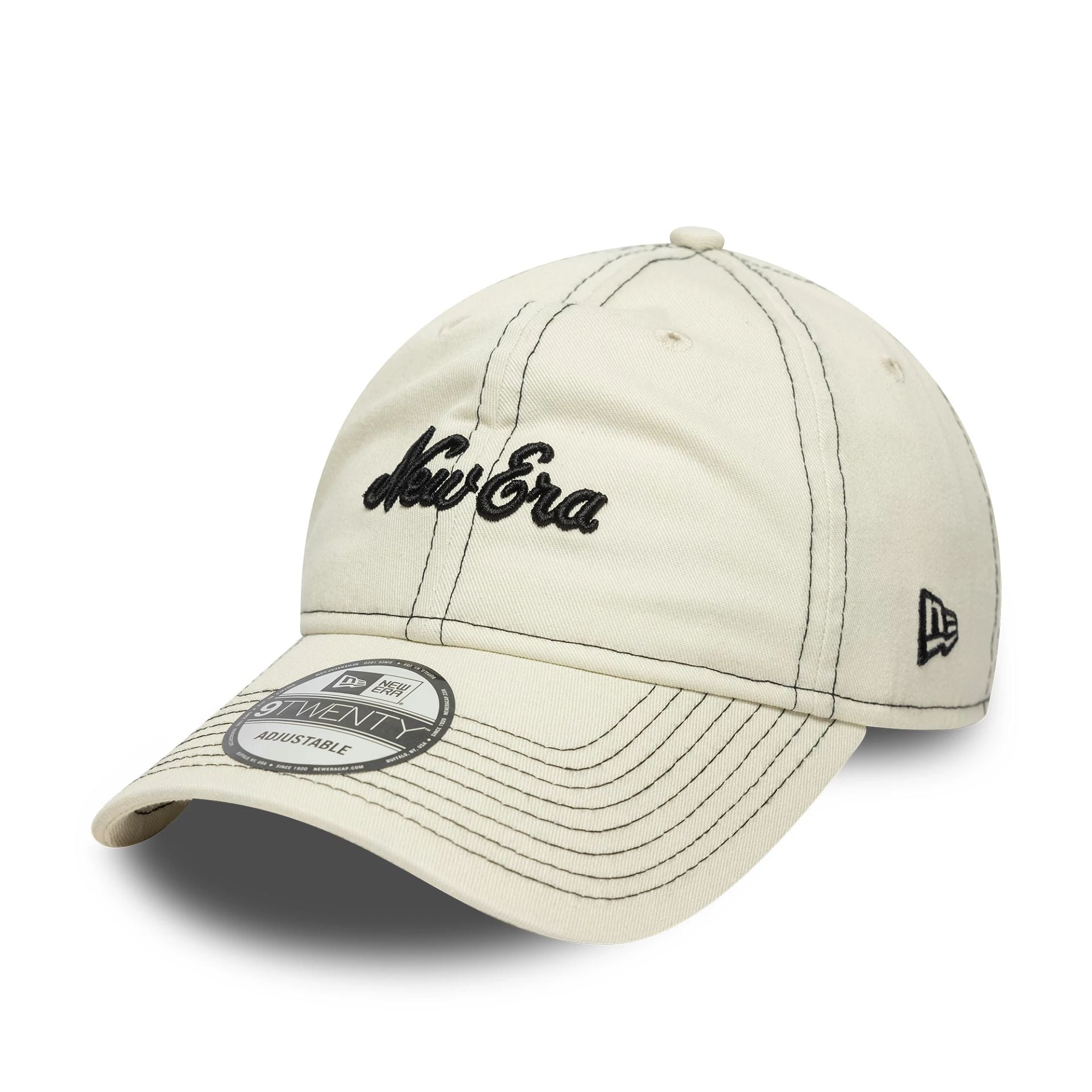 This is a New Era Contrast Stitch Cream 9TWENTY Adjustable Cap 1