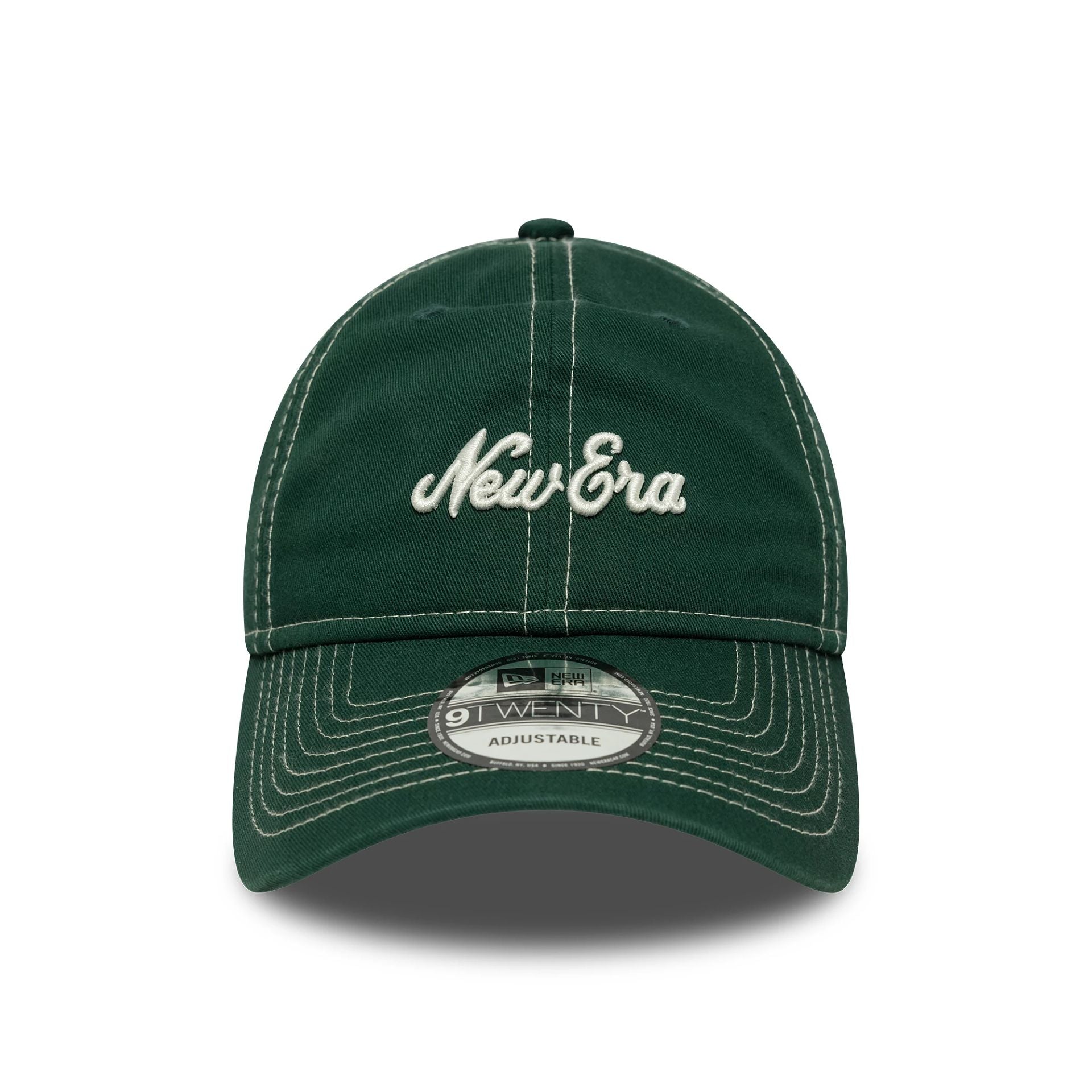 This is a New Era Contrast Stitch Dark Green 9TWENTY Adjustable Cap 2