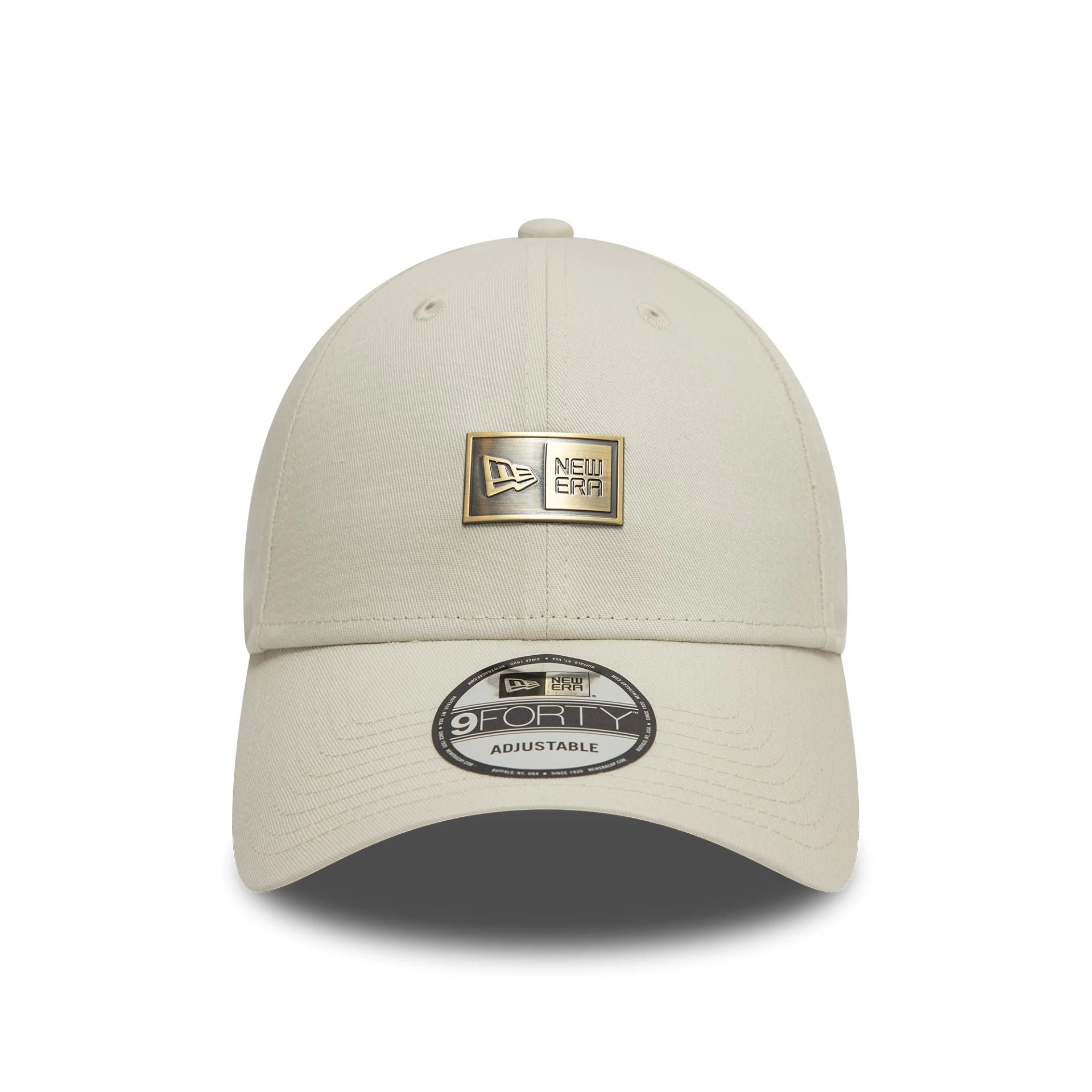 This is a New Era Badge Cream 9FORTY Adjustable Cap 2