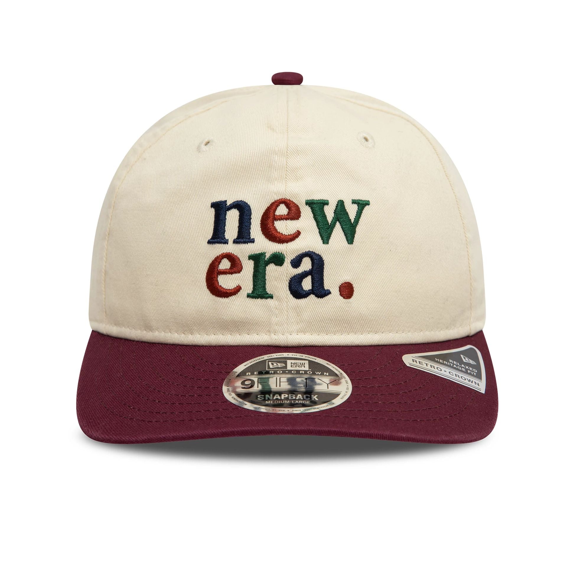 This is a New Era Contrast Cream Retro Crown 9FIFTY Adjustable Cap 2