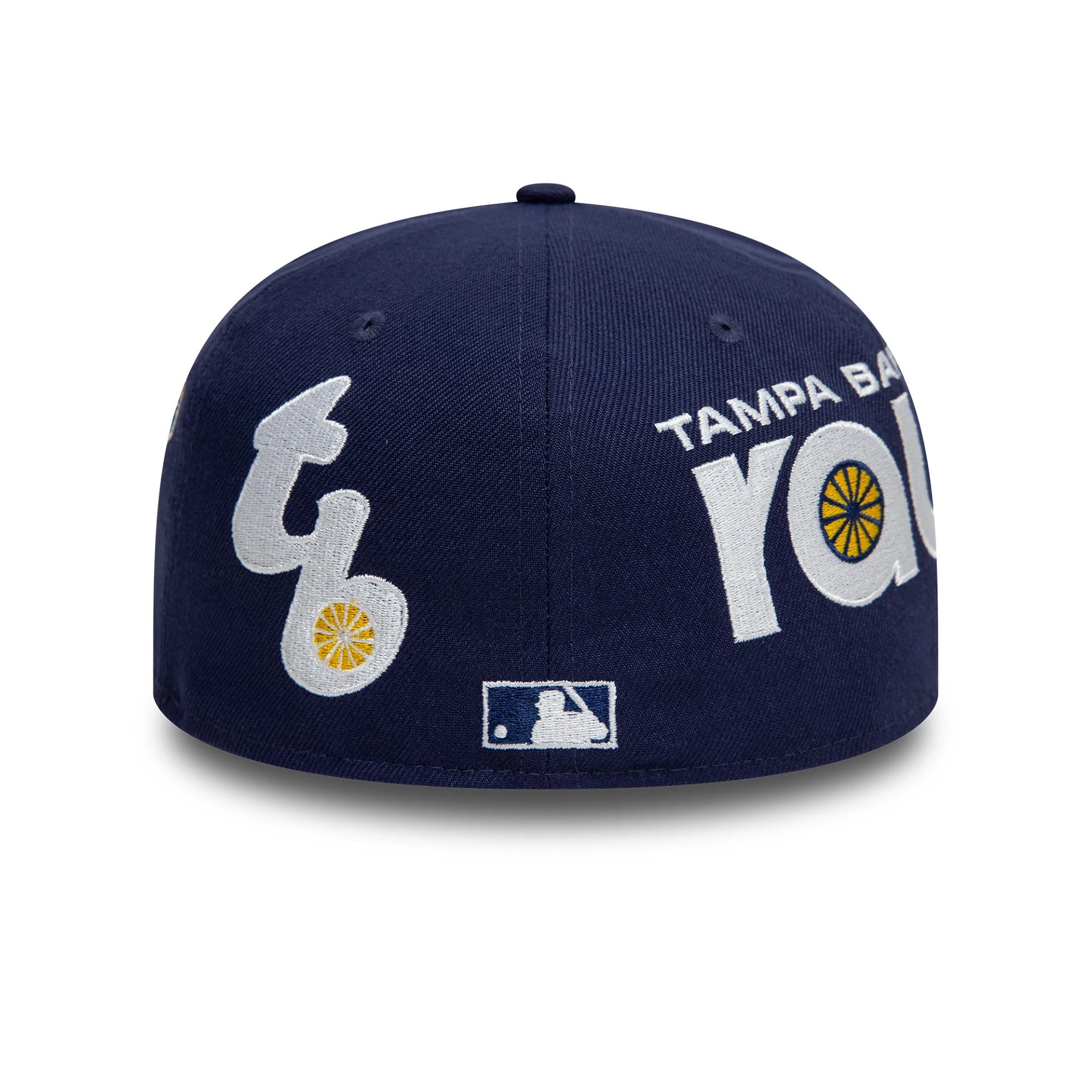 This is a Tampa Bay Rays Image MLB All Over Print Navy 59FIFTY Fitted Cap 2