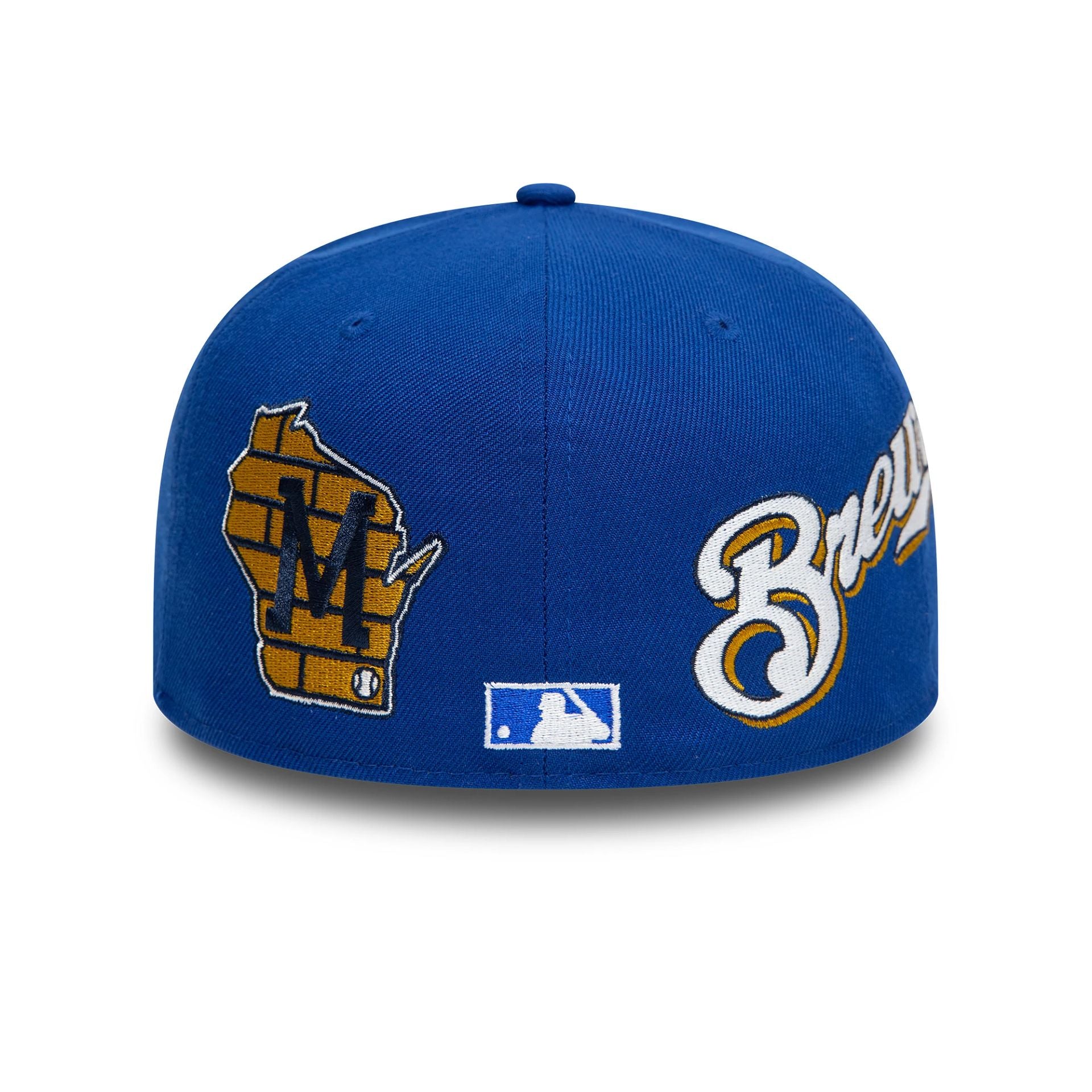 This is a Milwaukee Brewers Image MLB All Over Print Blue 59FIFTY Fitted Cap 2