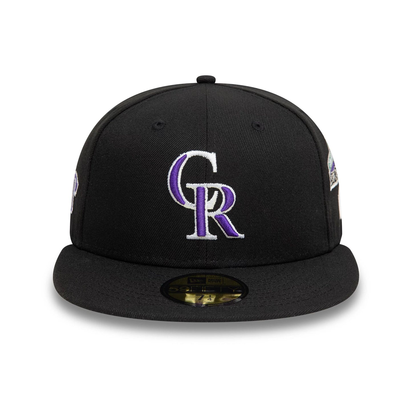 This is a Colorado Rockies Image MLB All Over Print Black 59FIFTY Fitted Cap 3