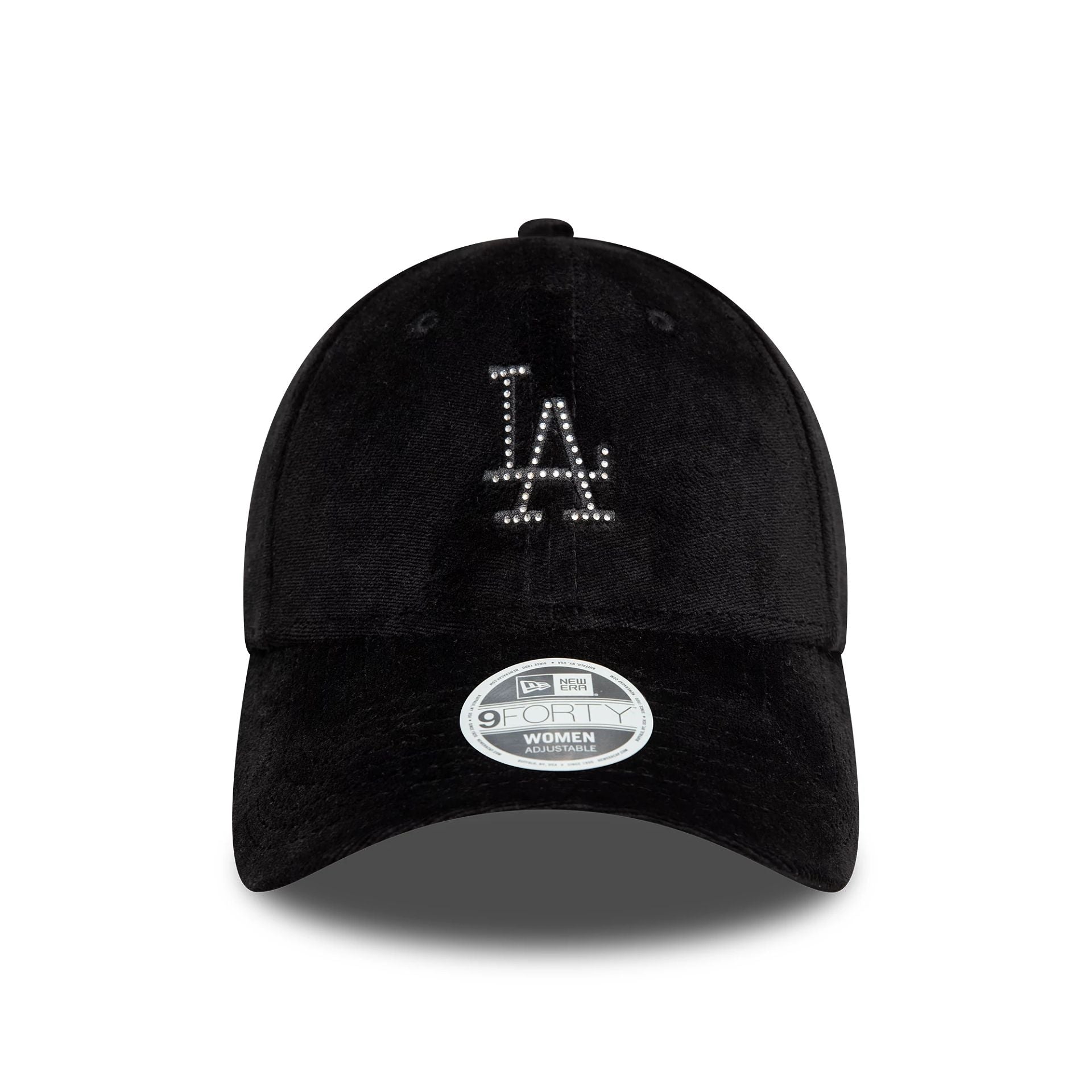 This is a LA Dodgers Womens Diamante Black 9FORTY Adjustable Cap 2