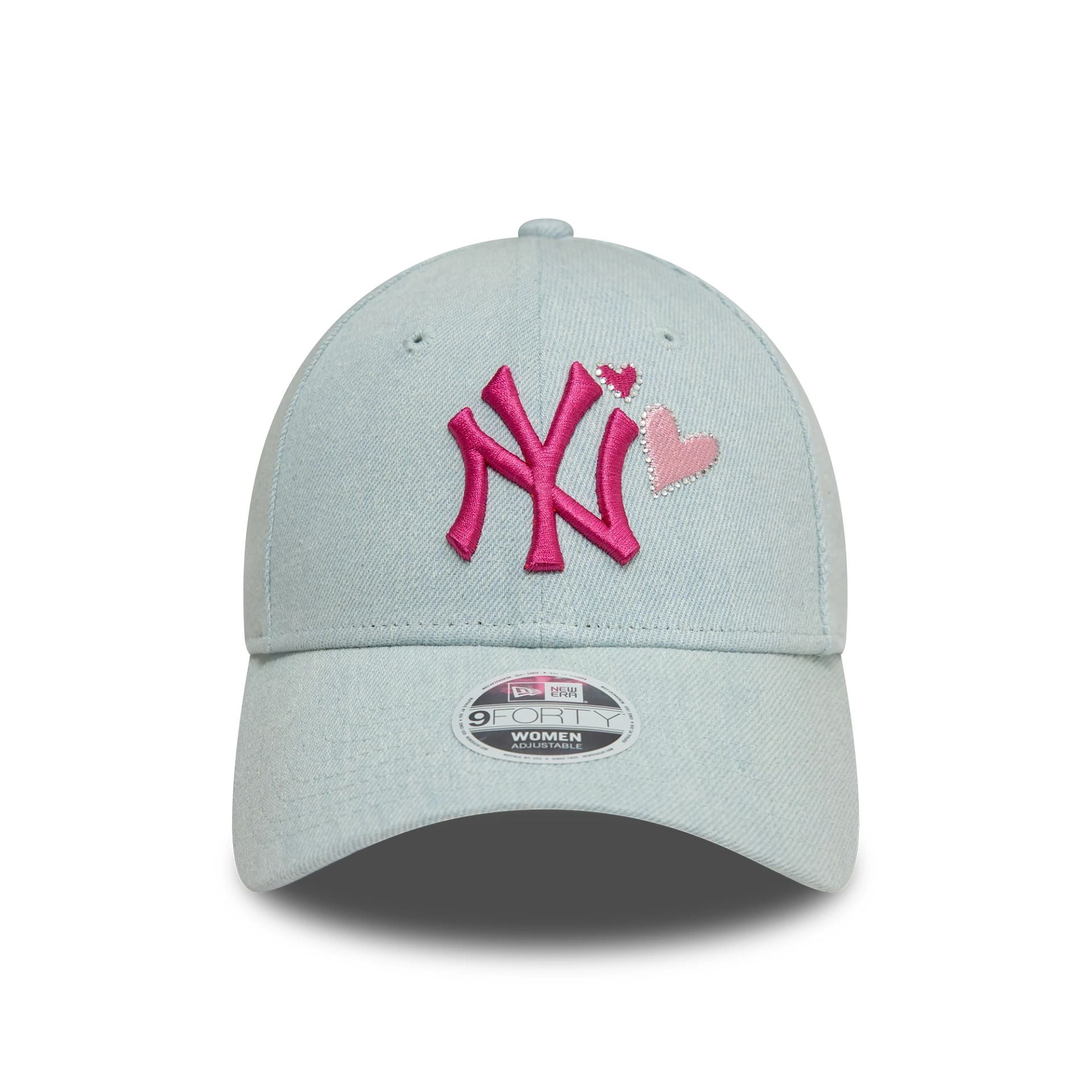 This is a New York Yankees Womens Denim Pastel Blue 9FORTY Adjustable Cap 2