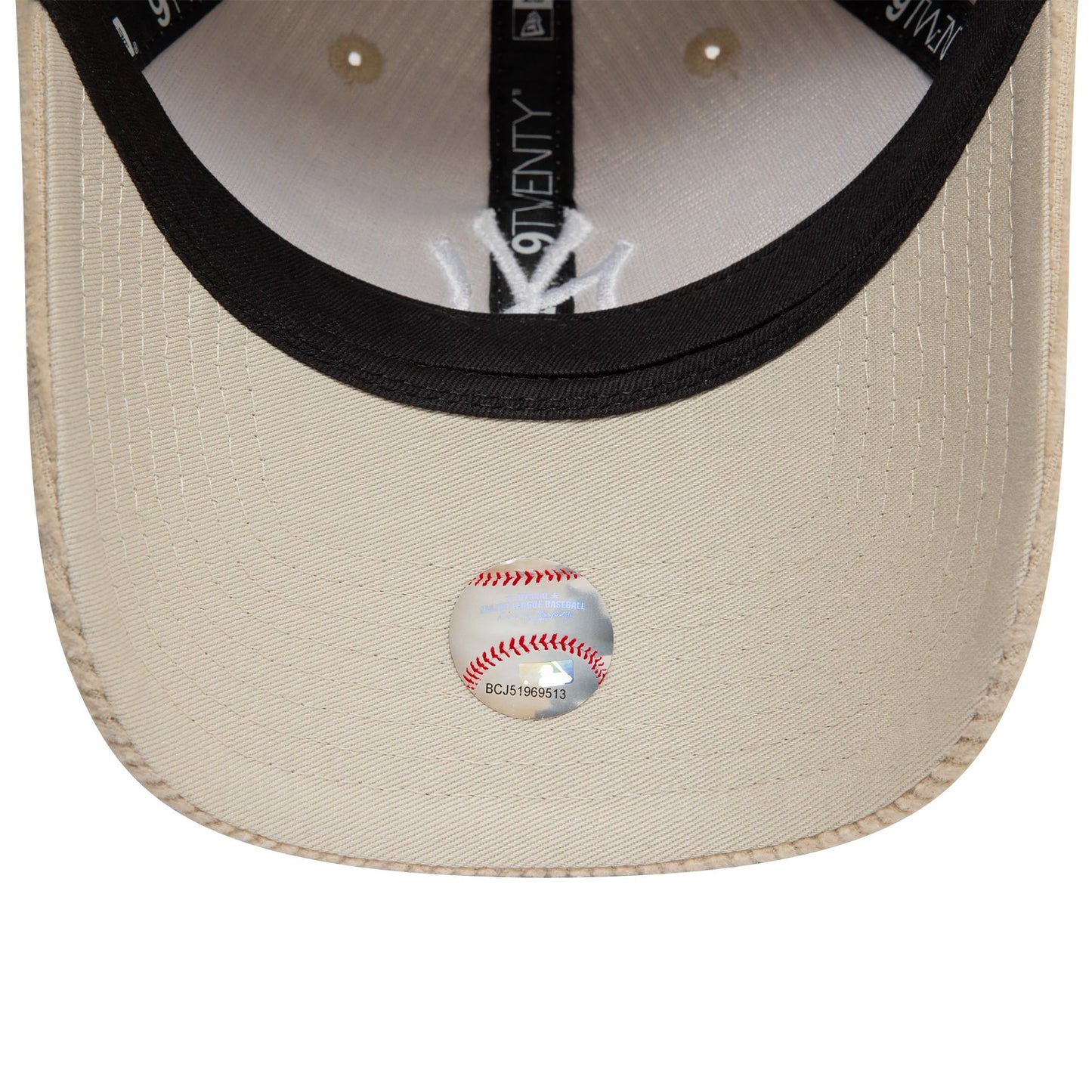 This is a New York Yankees Womens Cord Cream 9TWENTY Adjustable Cap 5