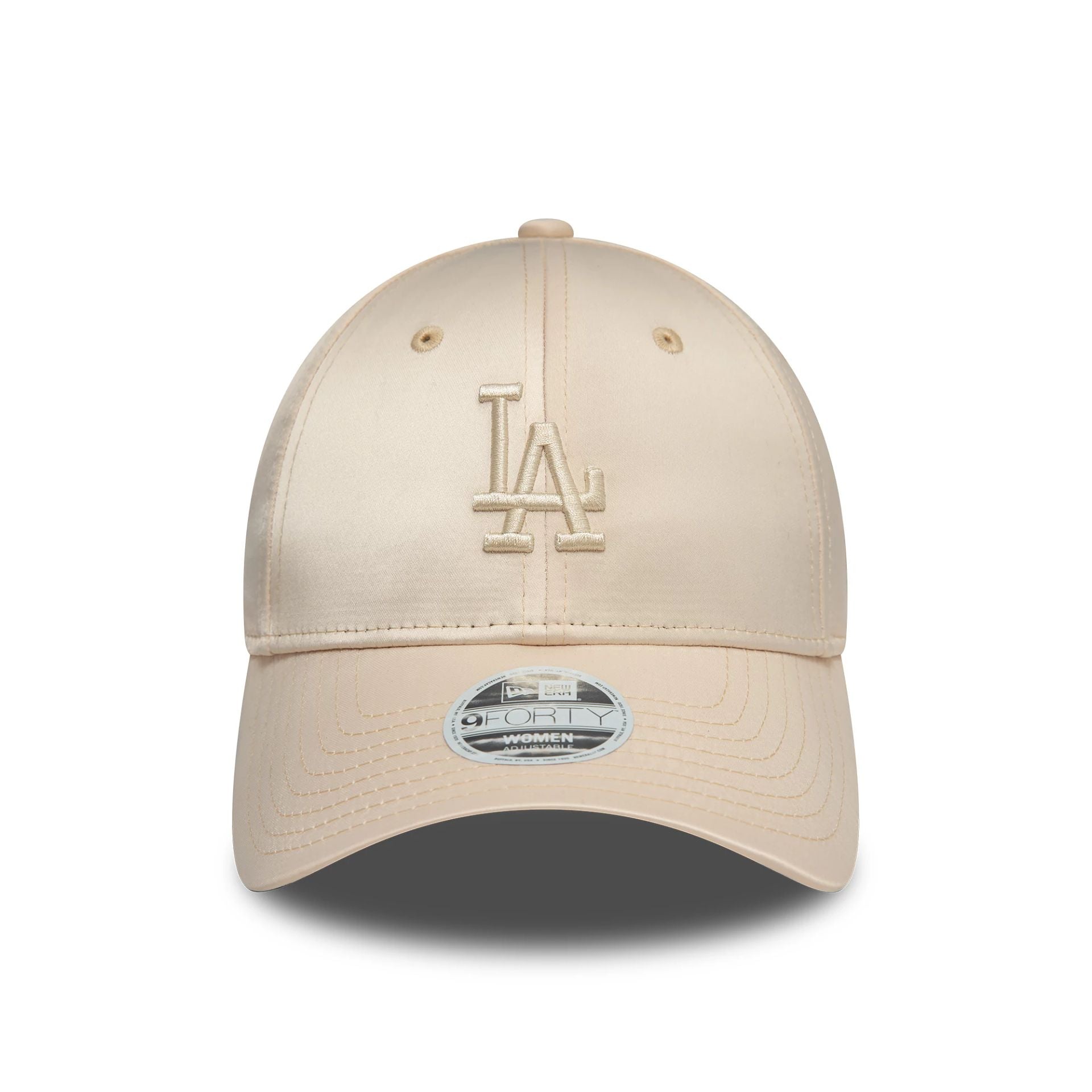 This is a LA Dodgers Womens Satin Cream 9FORTY Adjustable Cap 2