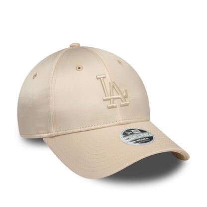 This is a LA Dodgers Womens Satin Cream 9FORTY Adjustable Cap 3