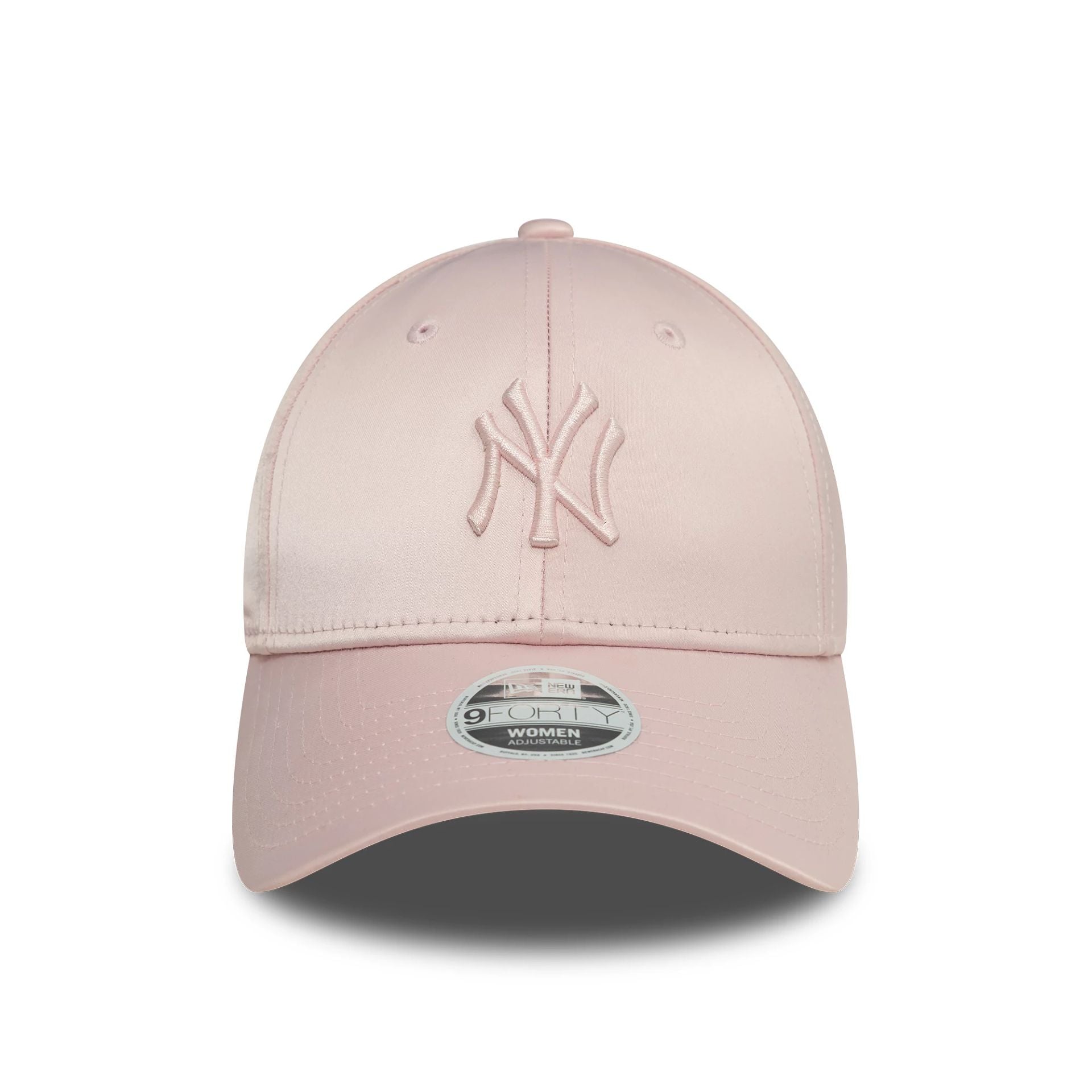 This is a New York Yankees Womens Satin Pastel Pink 9FORTY Adjustable Cap 2