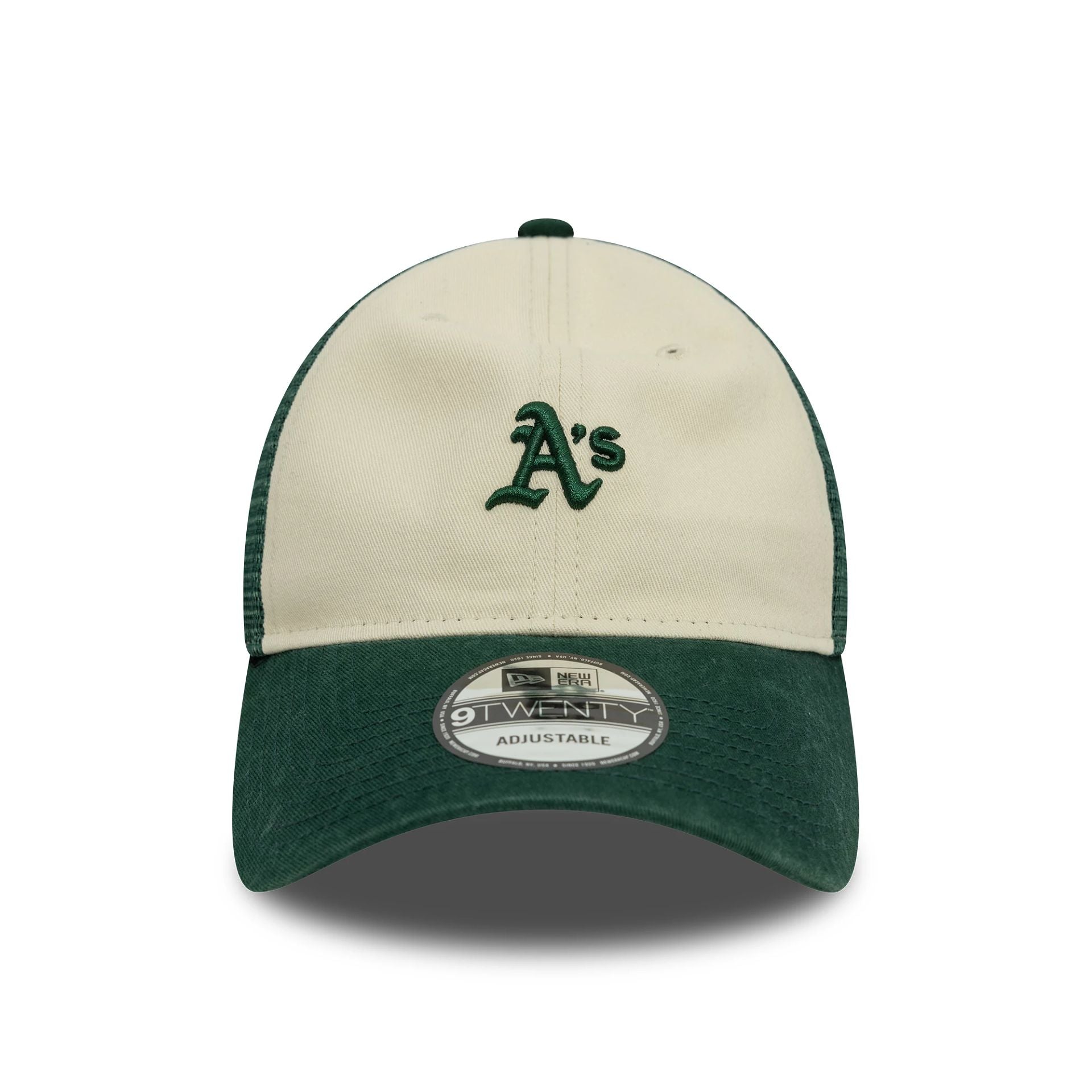 This is a Oakland Athletics Womens Dark Green 9TWENTY Trucker Adjustable Cap 2