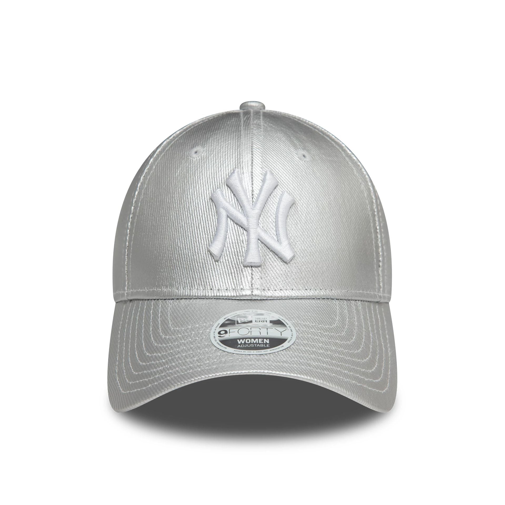 This is a New York Yankees Womens Met Denim Silver 9FORTY Adjustable Cap 2