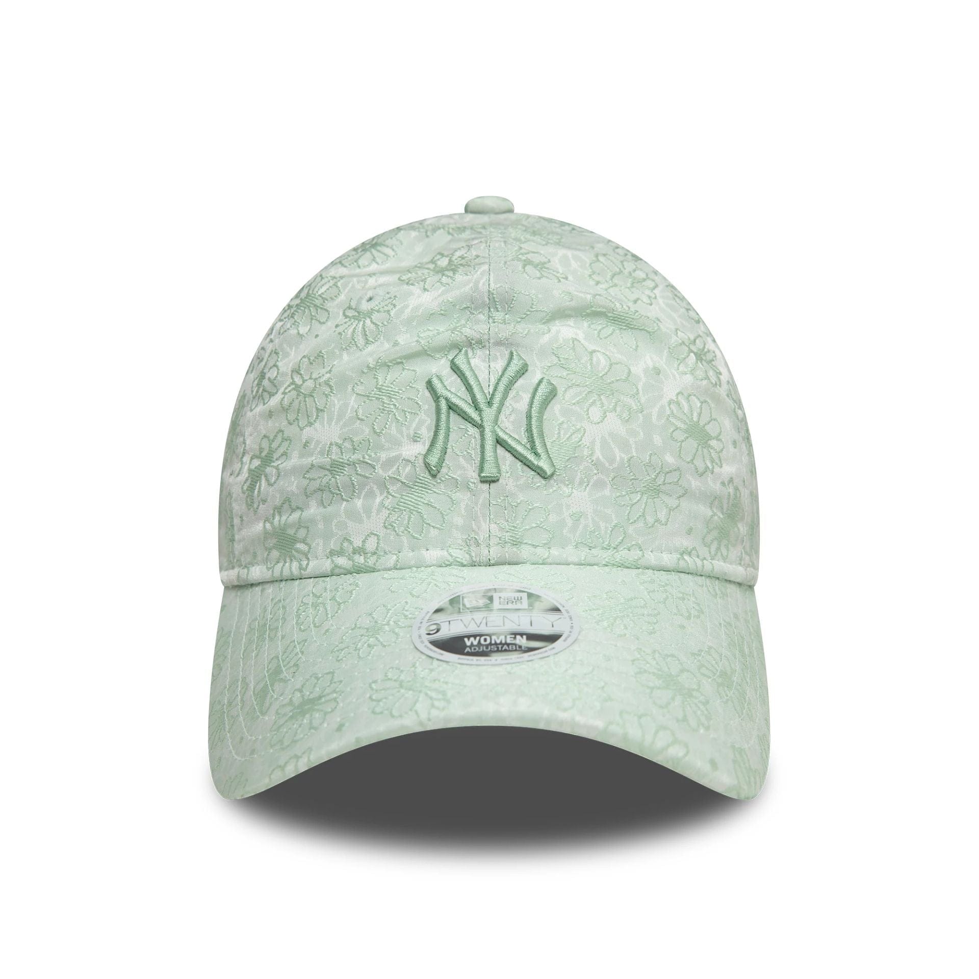 This is a New York Yankees Womens Floral Pastel Green 9TWENTY Adjustable Cap 2