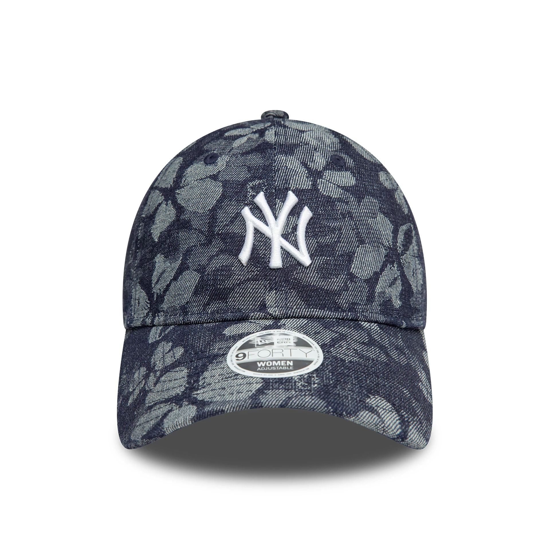 This is a New York Yankees Womens Floral Denim Blue 9TWENTY Adjustable Cap 2