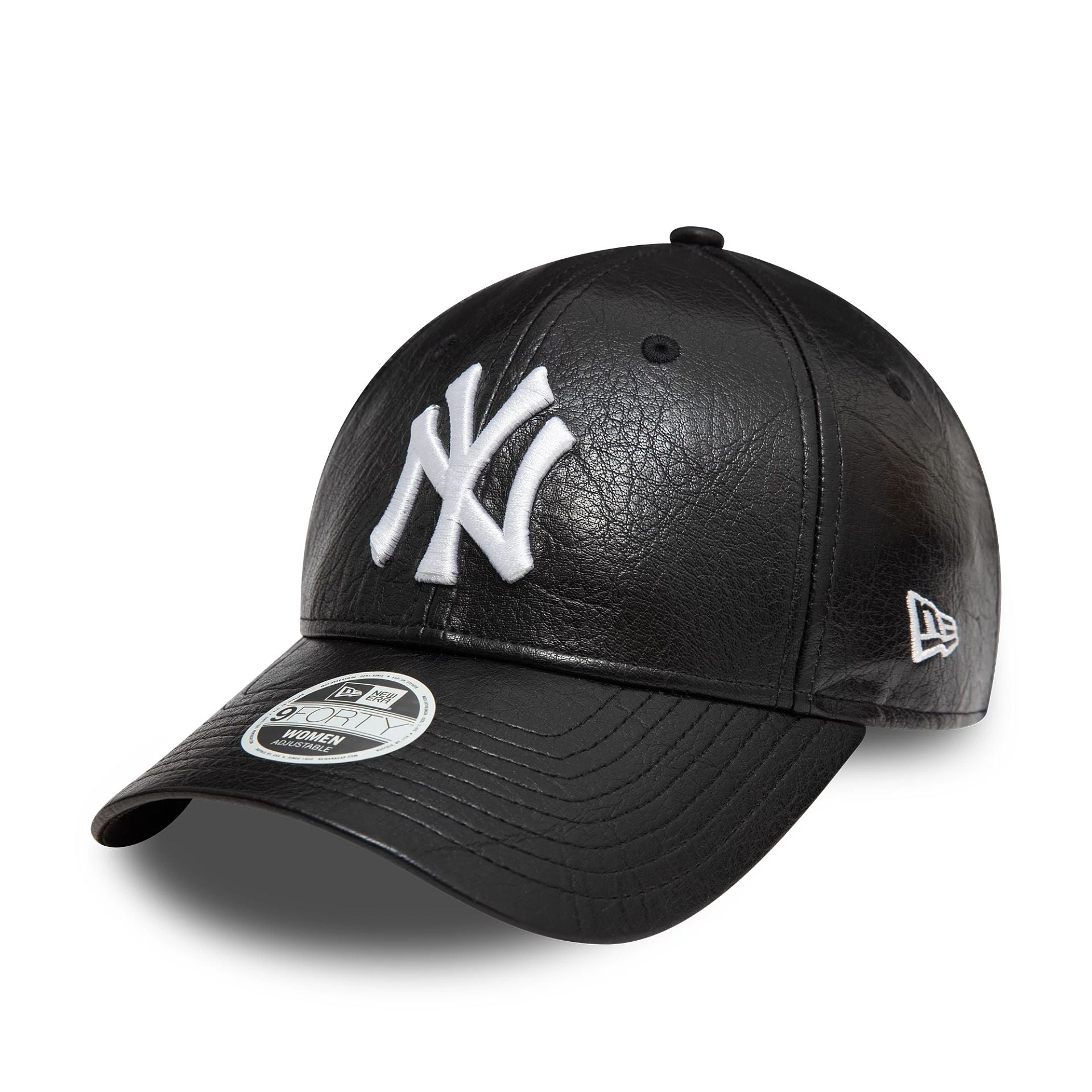 This is a New York Yankees Womens PU Black 9FORTY Adjustable Cap 1