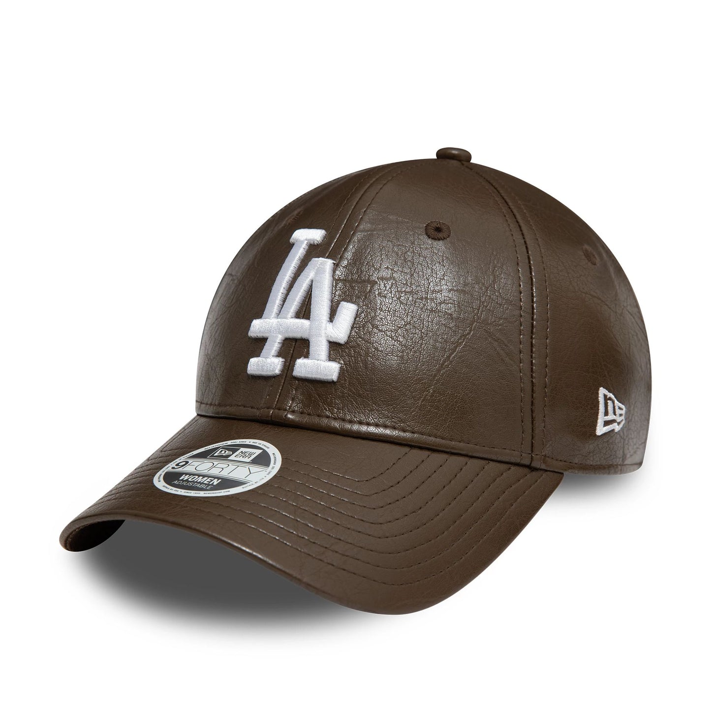 This is a LA Dodgers Womens PU Dark Brown 9FORTY Adjustable Cap 1