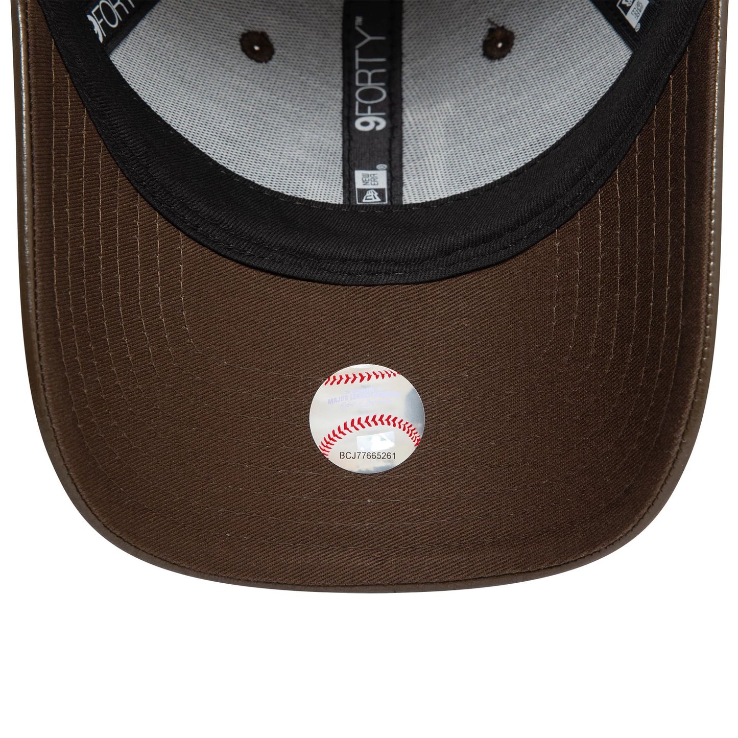 This is a LA Dodgers Womens PU Dark Brown 9FORTY Adjustable Cap 5