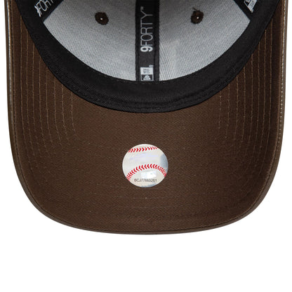 This is a LA Dodgers Womens PU Dark Brown 9FORTY Adjustable Cap 5