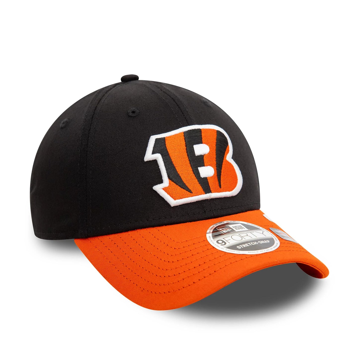 This is a Cincinnati Bengals NFL Black 9FORTY Stretch Snap Adjustable Cap 3