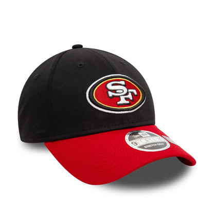 This is a San Francisco 49ers NFL Black 9FORTY Stretch Snap Adjustable Cap 3