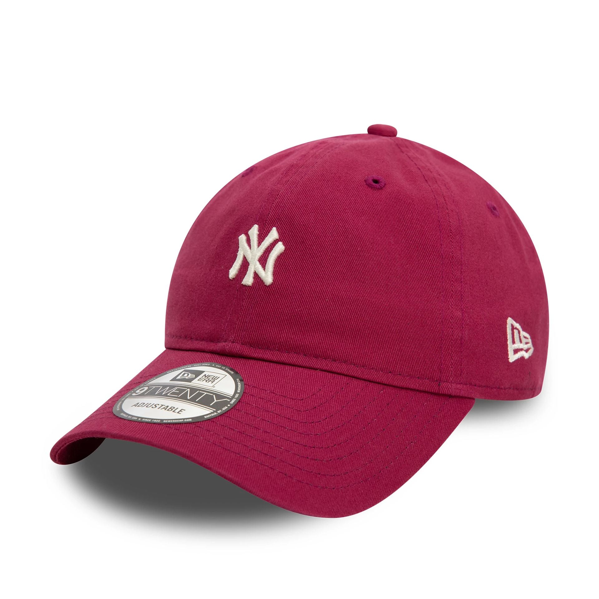 This is a New York Yankees Mini Washed Dark Red 9TWENTY Adjustable Cap 1