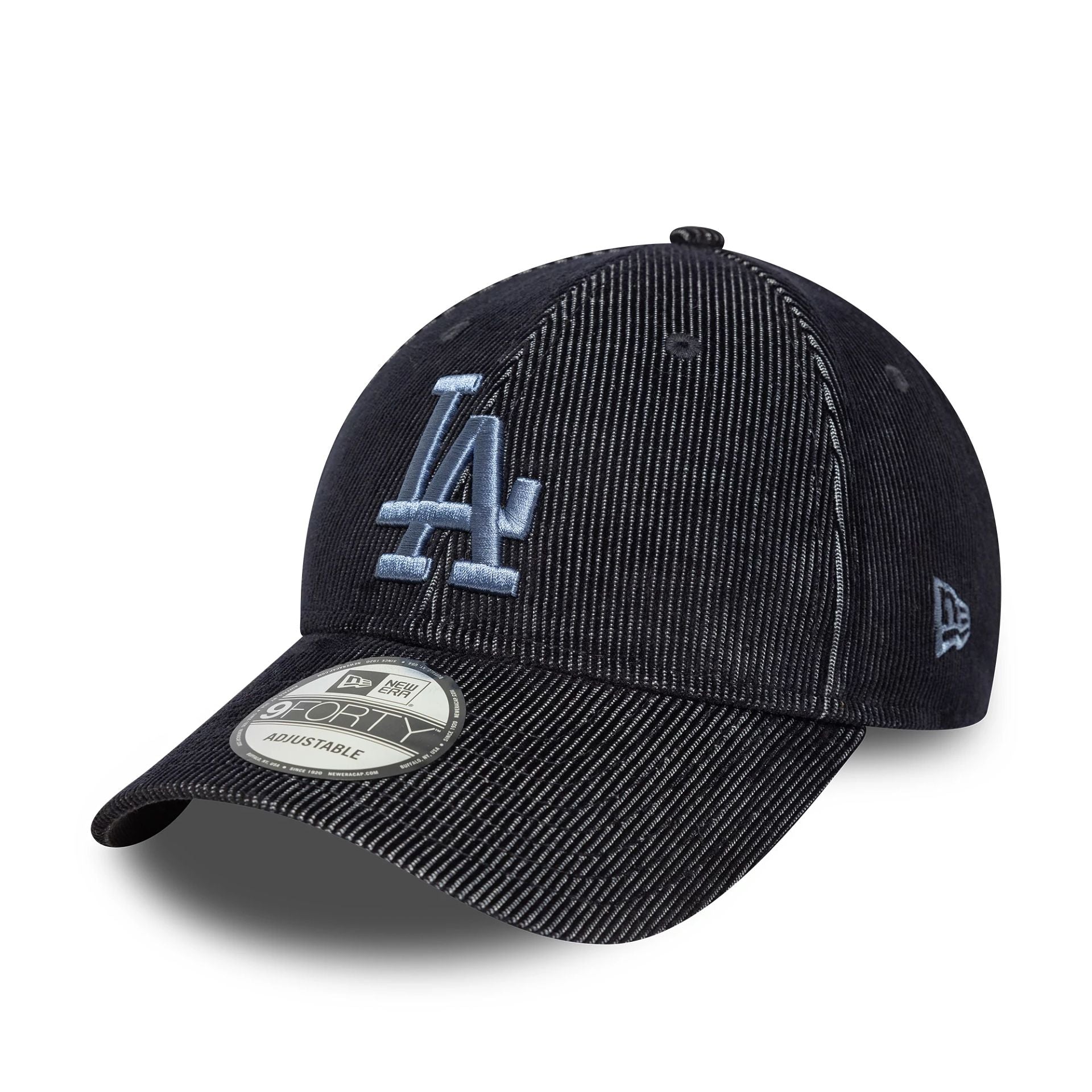 This is a LA Dodgers Two Tone Cord Navy 9FORTY Adjustable Cap 1