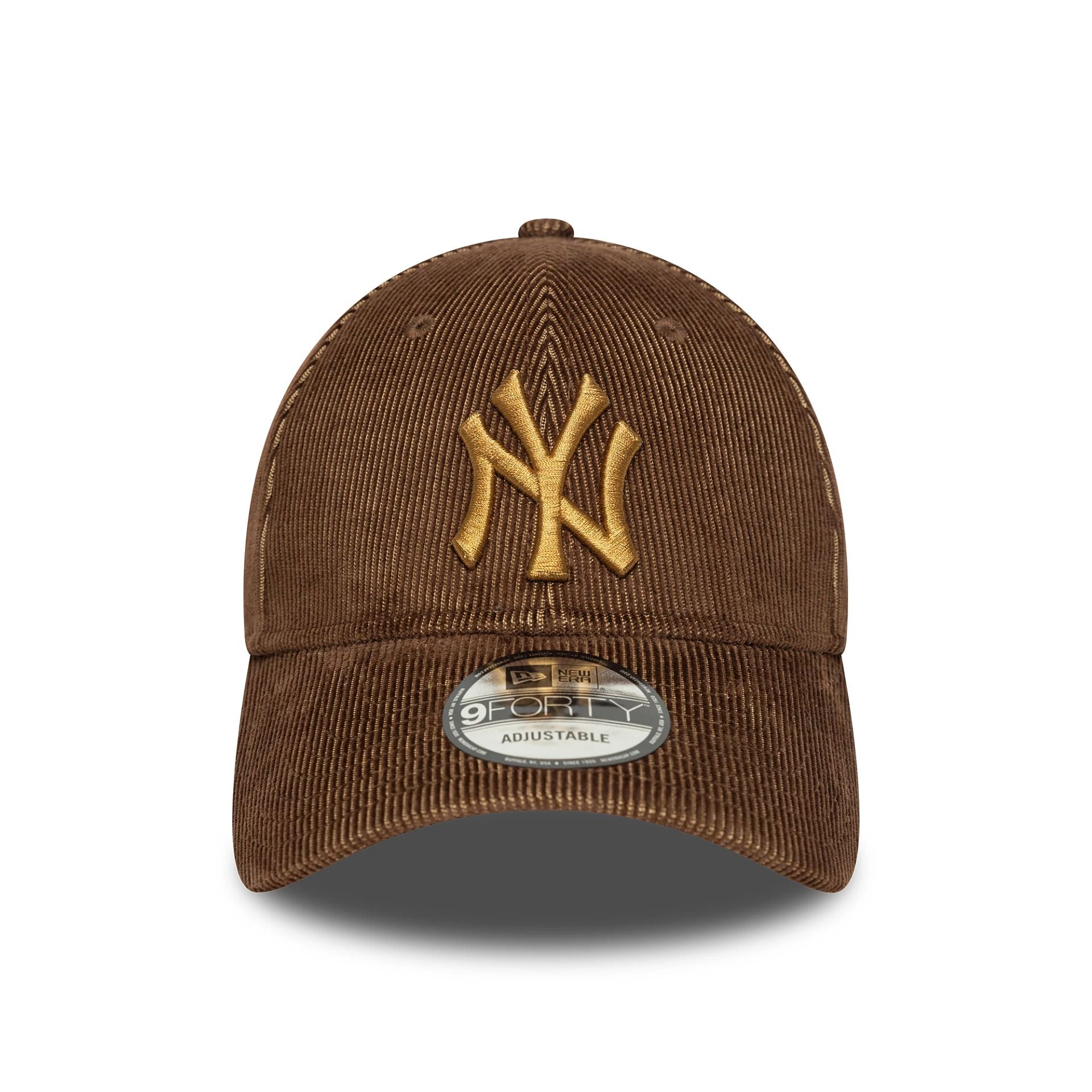 This is a New York Yankees Two Tone Cord Dark Brown 9FORTY Adjustable Cap 2