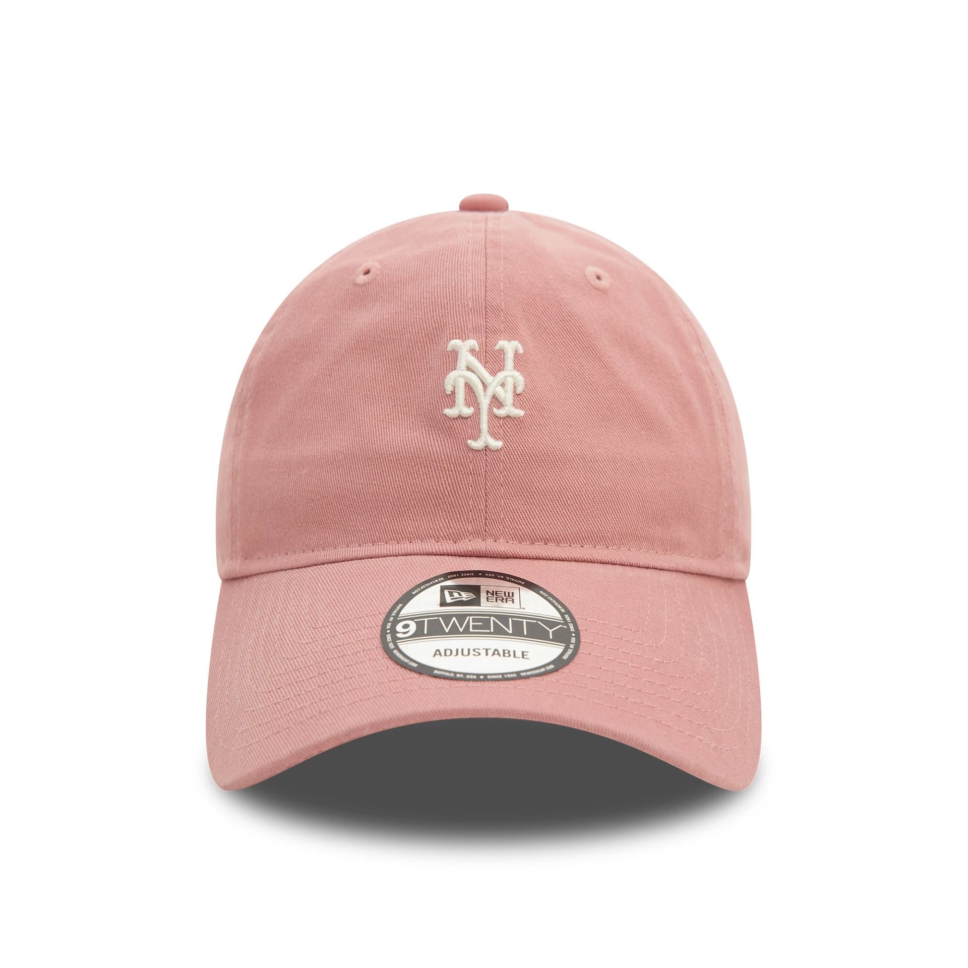 This is a New York Mets Mini Washed Dark Pink 9TWENTY Adjustable Cap 2