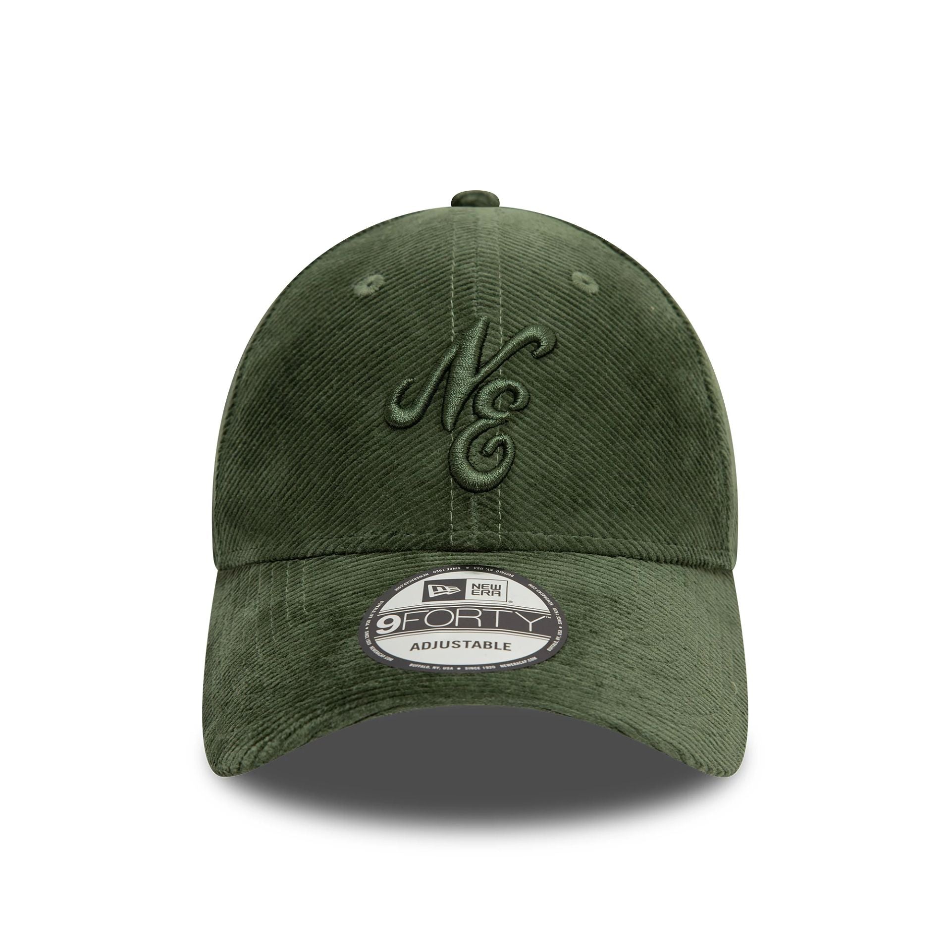 This is a New Era Heritage Connect Cord Dark Green 9FORTY Adjustable Cap 2