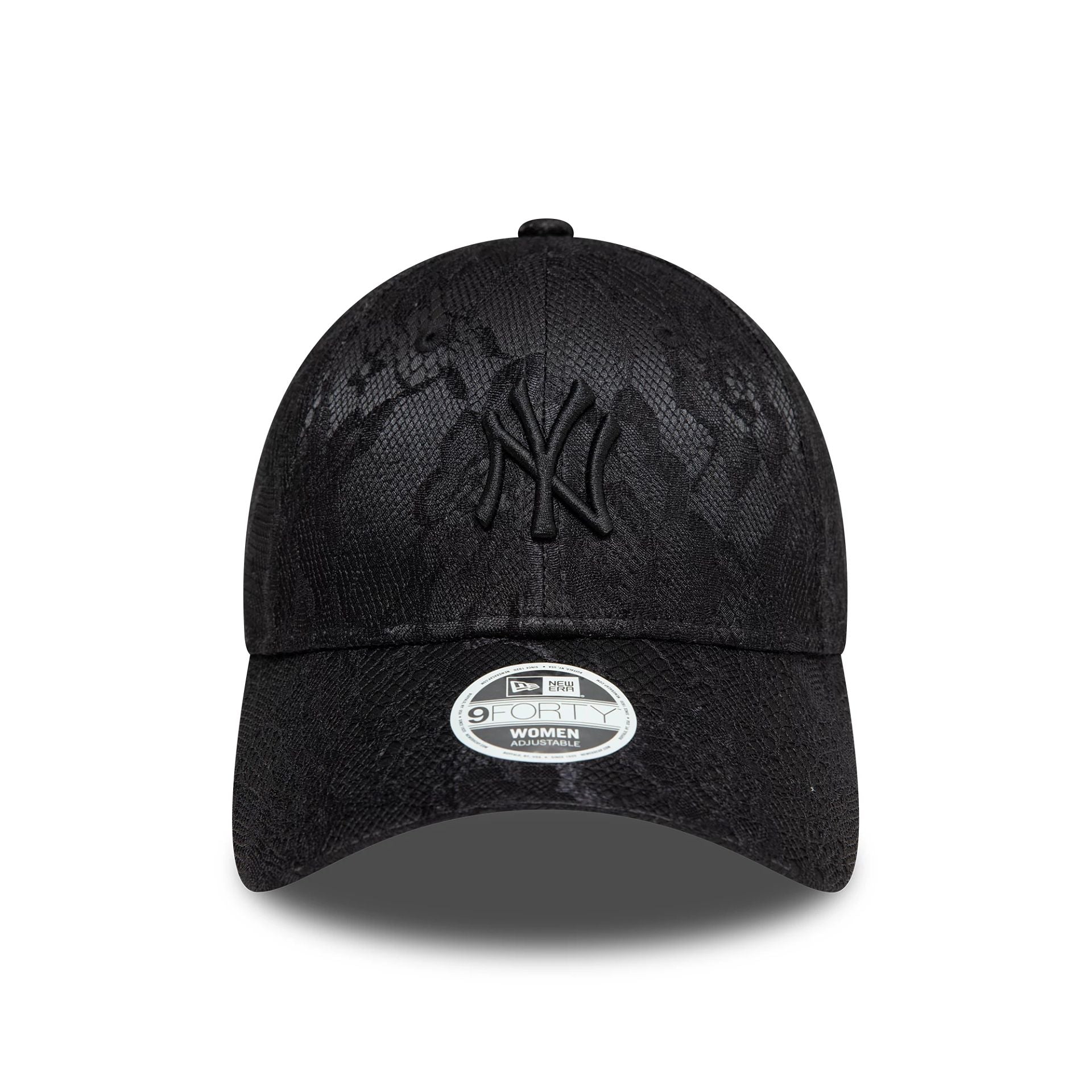 This is a New York Yankees Womens Lace Black 9FORTY Adjustable Cap 2