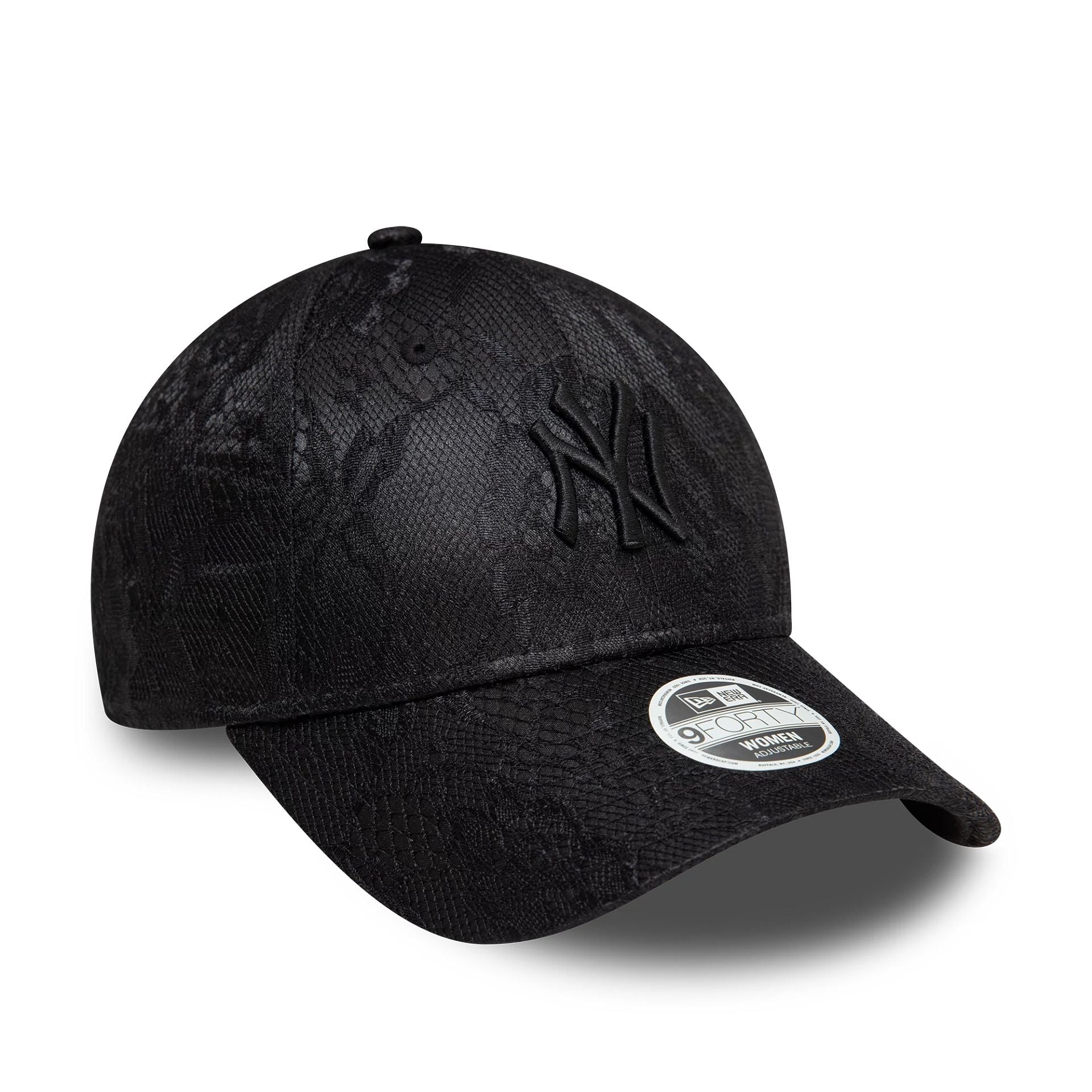 This is a New York Yankees Womens Lace Black 9FORTY Adjustable Cap 3