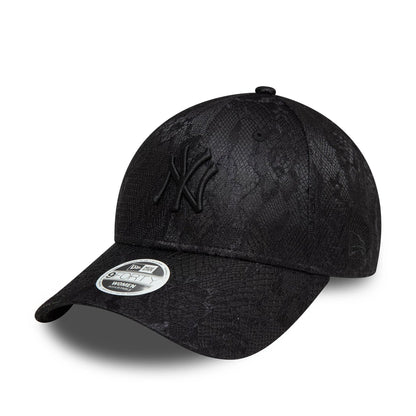 This is a New York Yankees Womens Lace Black 9FORTY Adjustable Cap 1