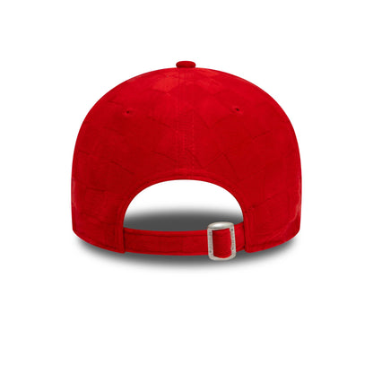 This is a Chicago Bulls Tonal Check Red 9FORTY Adjustable Cap 4