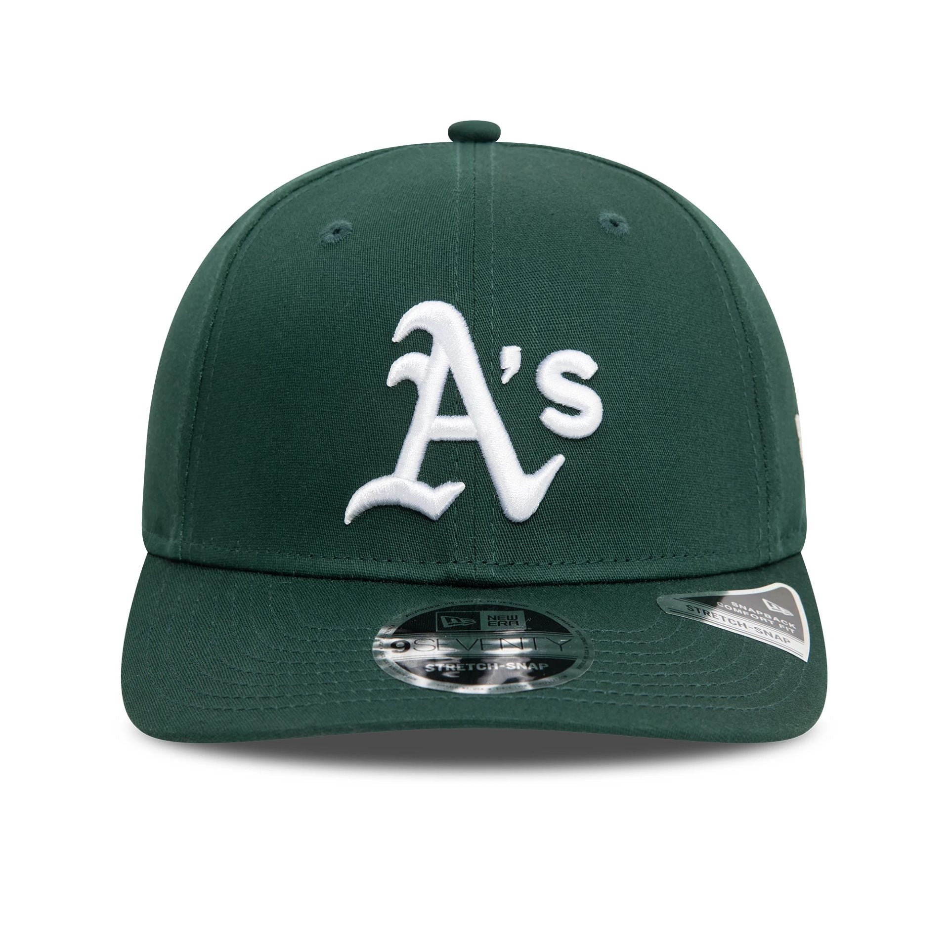 This is a Oakland Athletics Official Team Colour Dark Green 9SEVENTY Stretch Snap Adjustable Cap 2