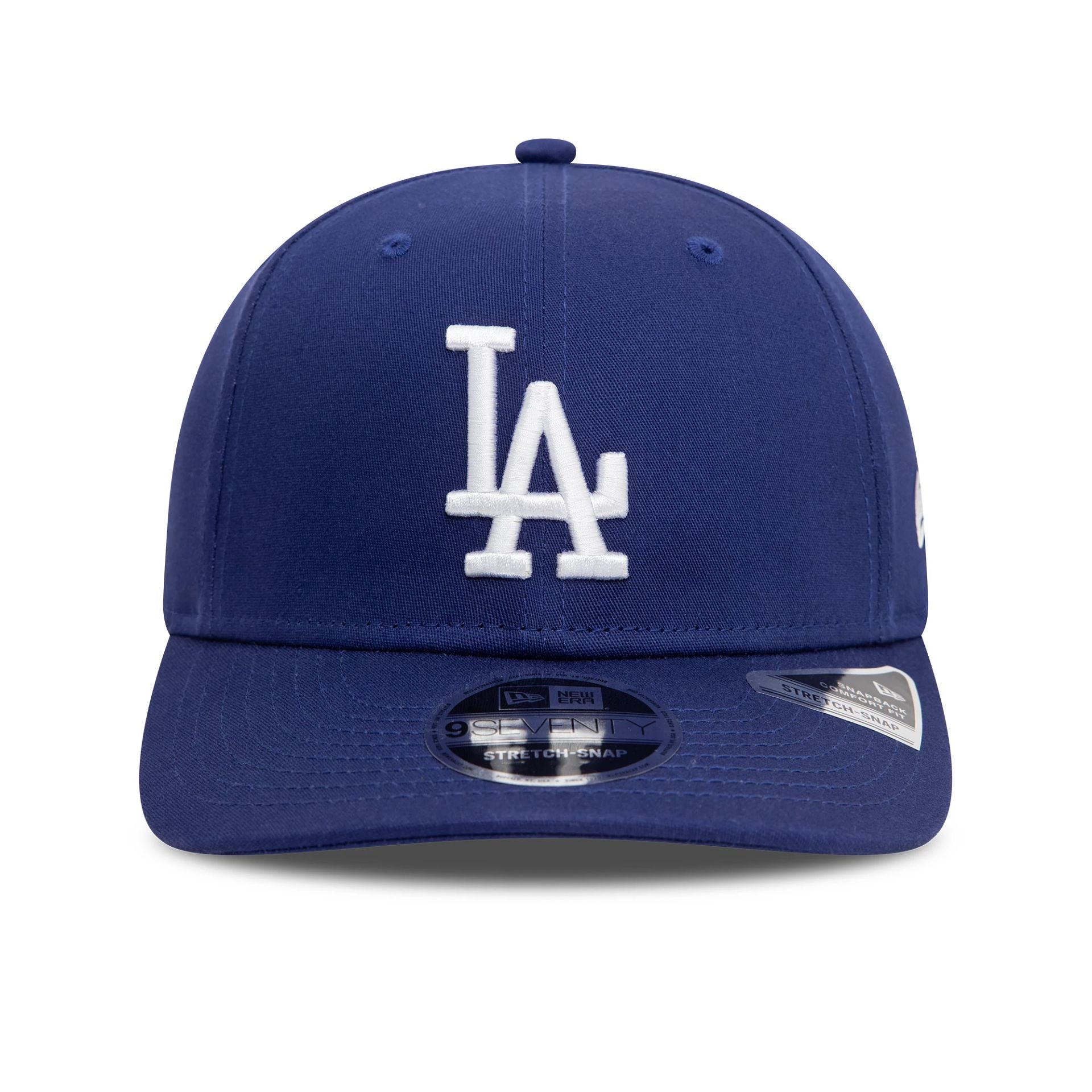 This is a LA Dodgers Official Team Colour Dark Blue 9SEVENTY Stretch Snap Adjustable Cap 2