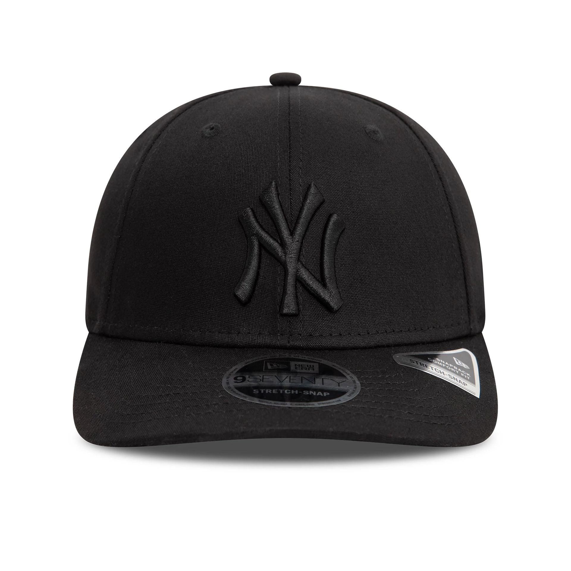 This is a New York Yankees Monochrome Black 9SEVENTY Stretch Snap Adjustable Cap 2